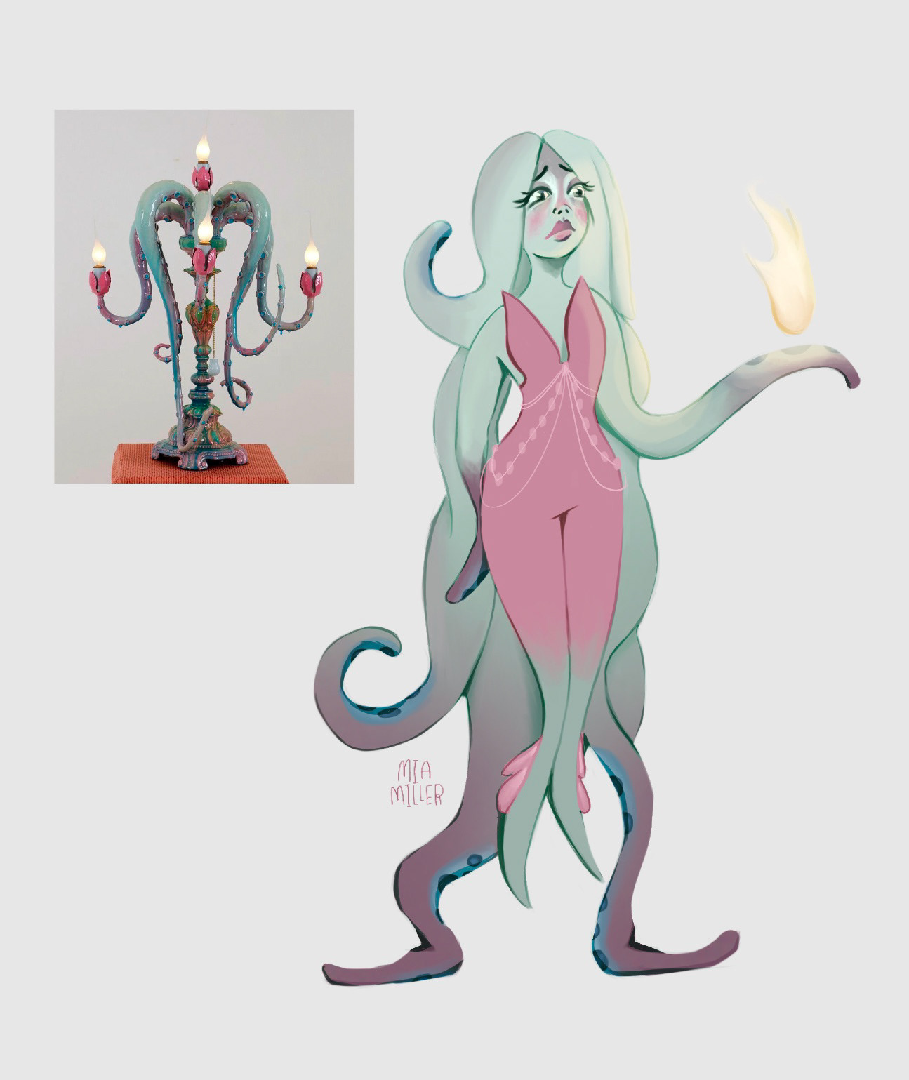 Object Personification assignment for a video game focused character design mentorship through the Concept Art Association