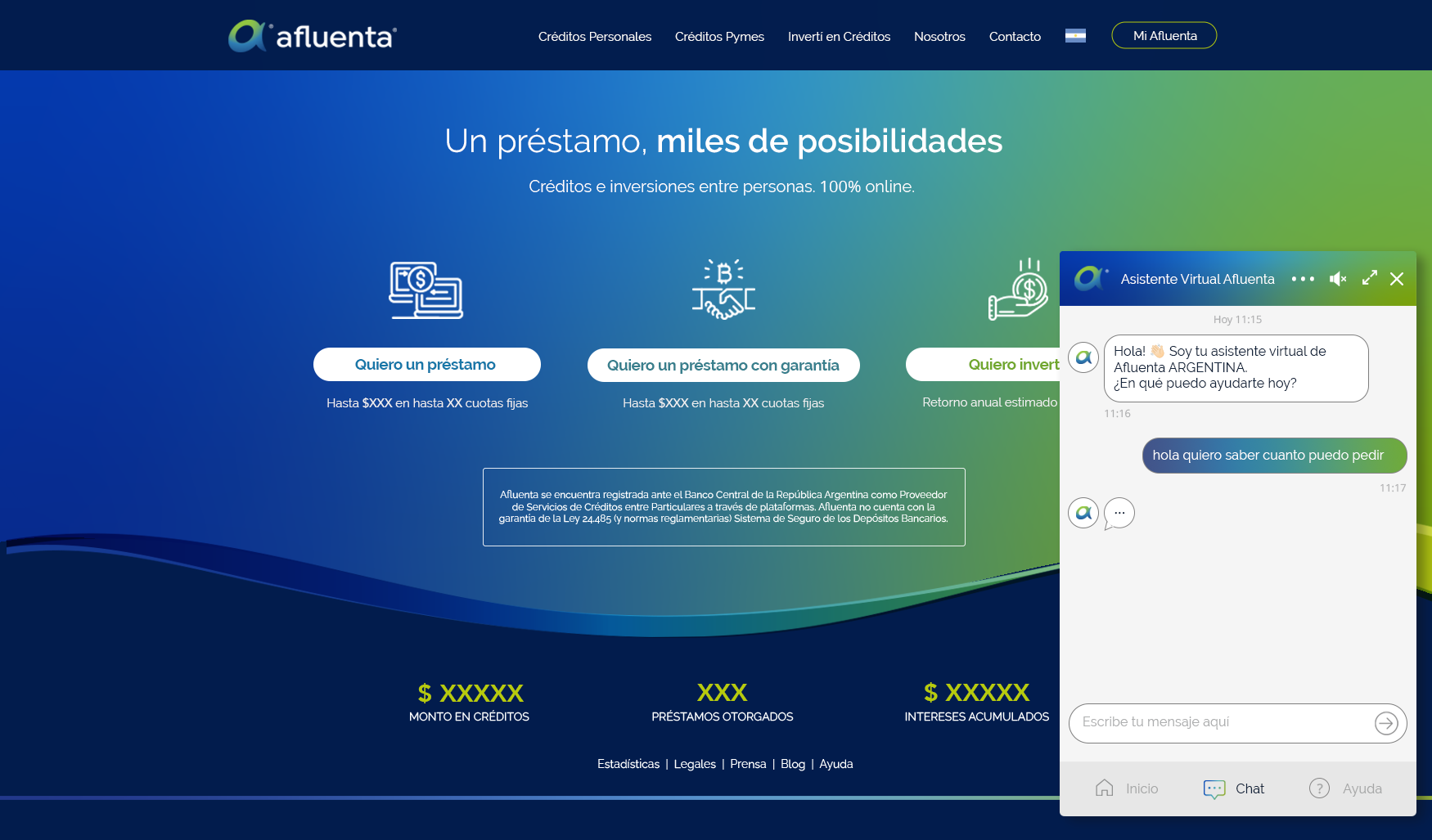 Diseño de ChatBot en uso