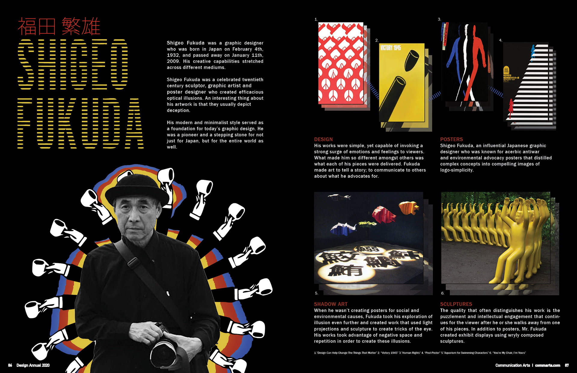 Magazine Spread of Shigeo Fukuda