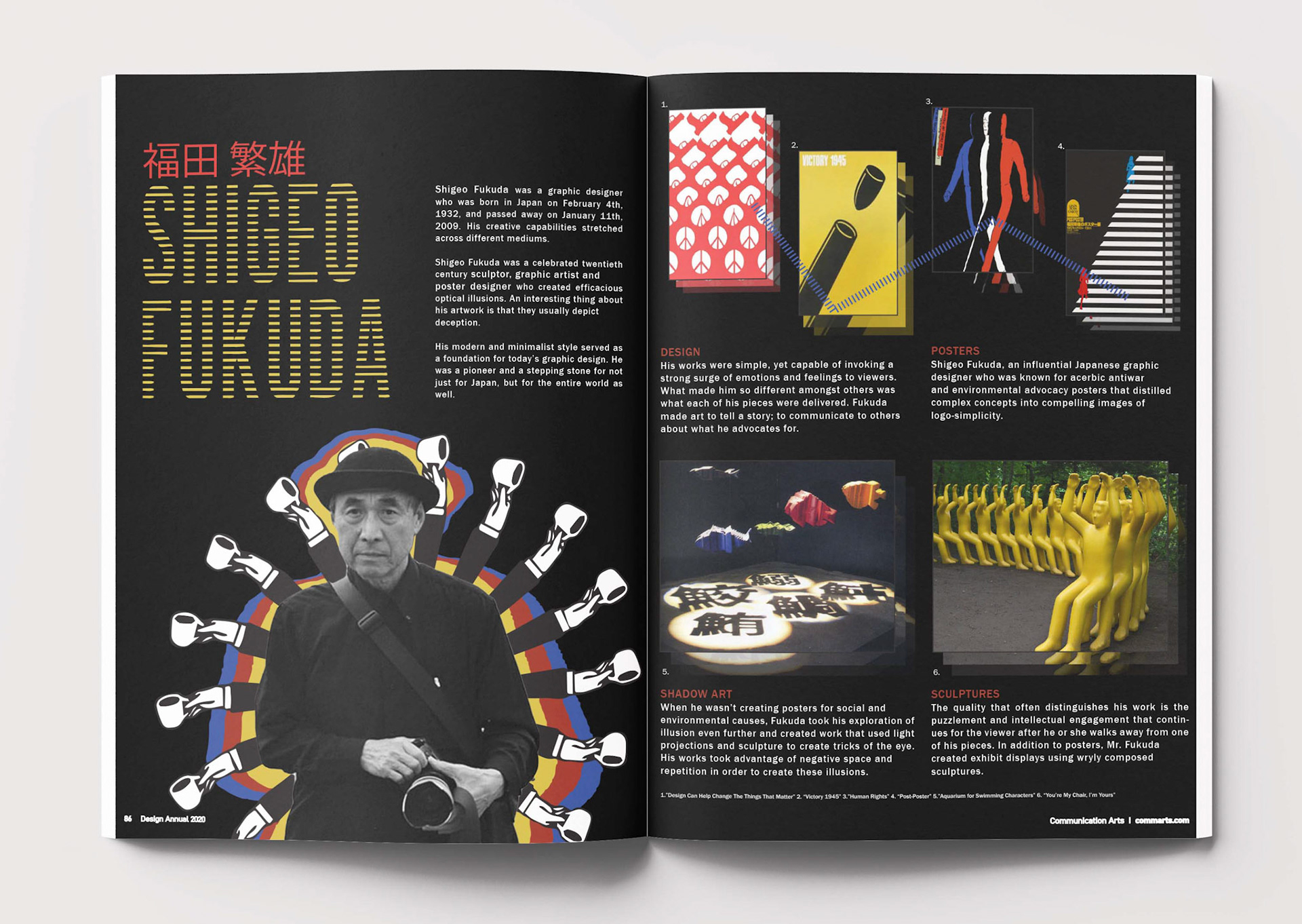 Magazine Spread of Shigeo Fukuda