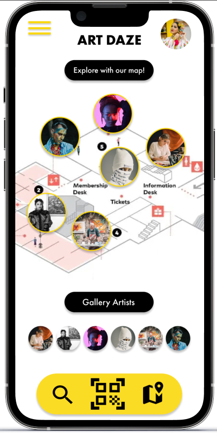Home page with interactive map