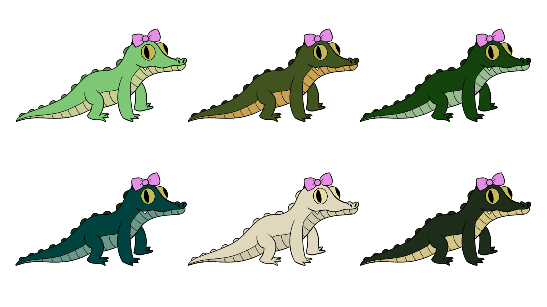 Jasmine the Alligator Color Concepts - 60MPH
