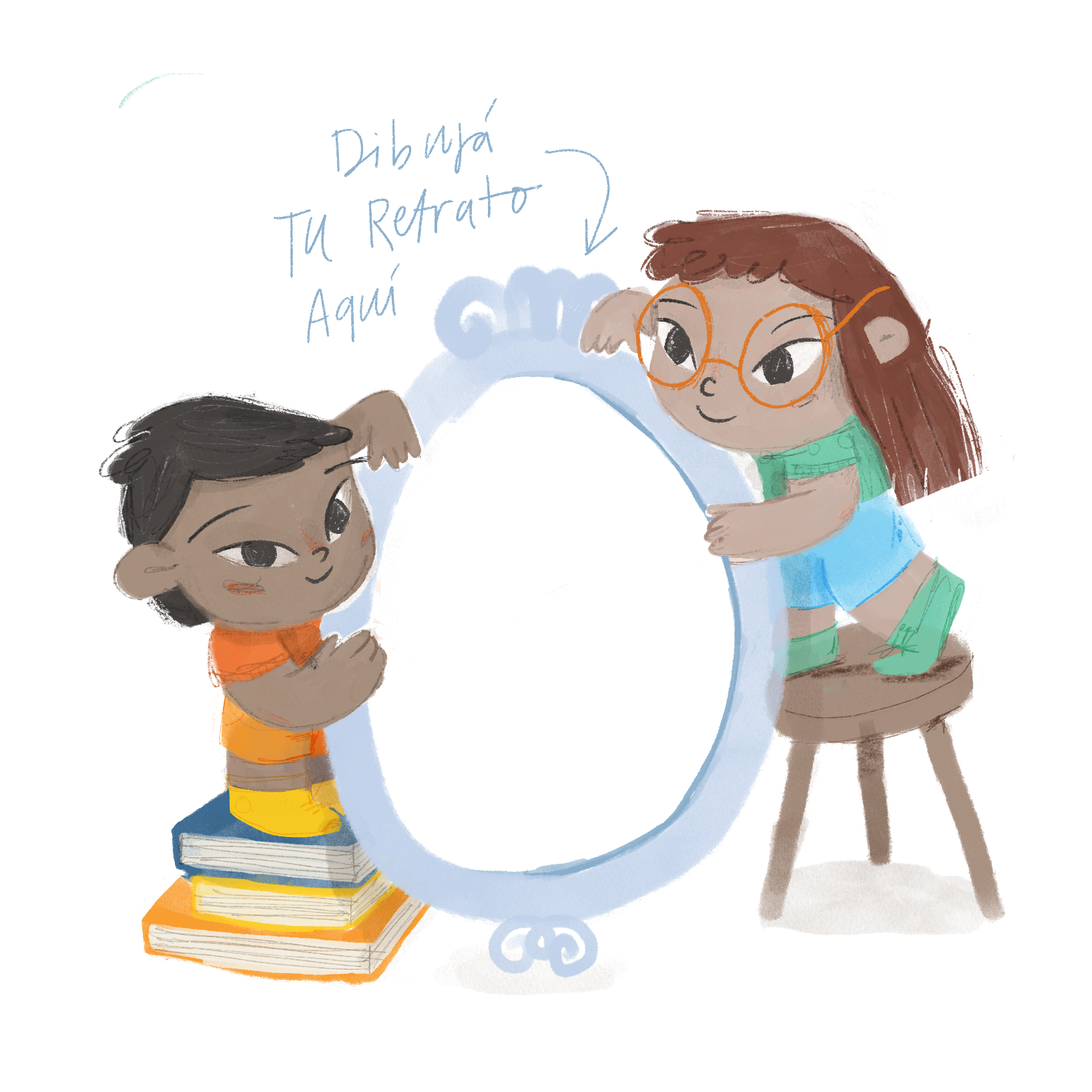 School book illustrations for the Provincial Ministry of Education