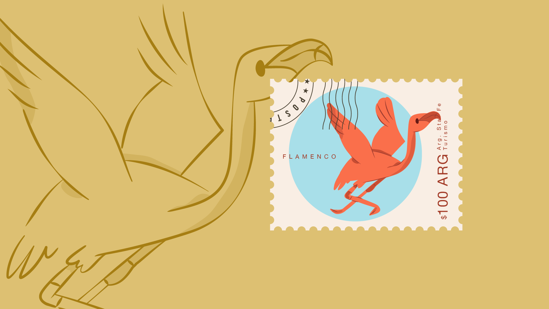 Illustrated postage stamp — Provincial Tourism Secretariat