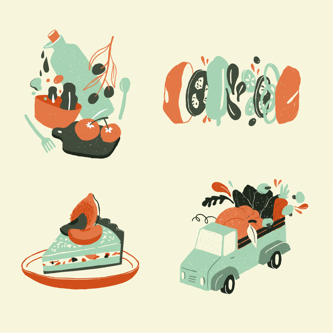 Illustration for a restaurant