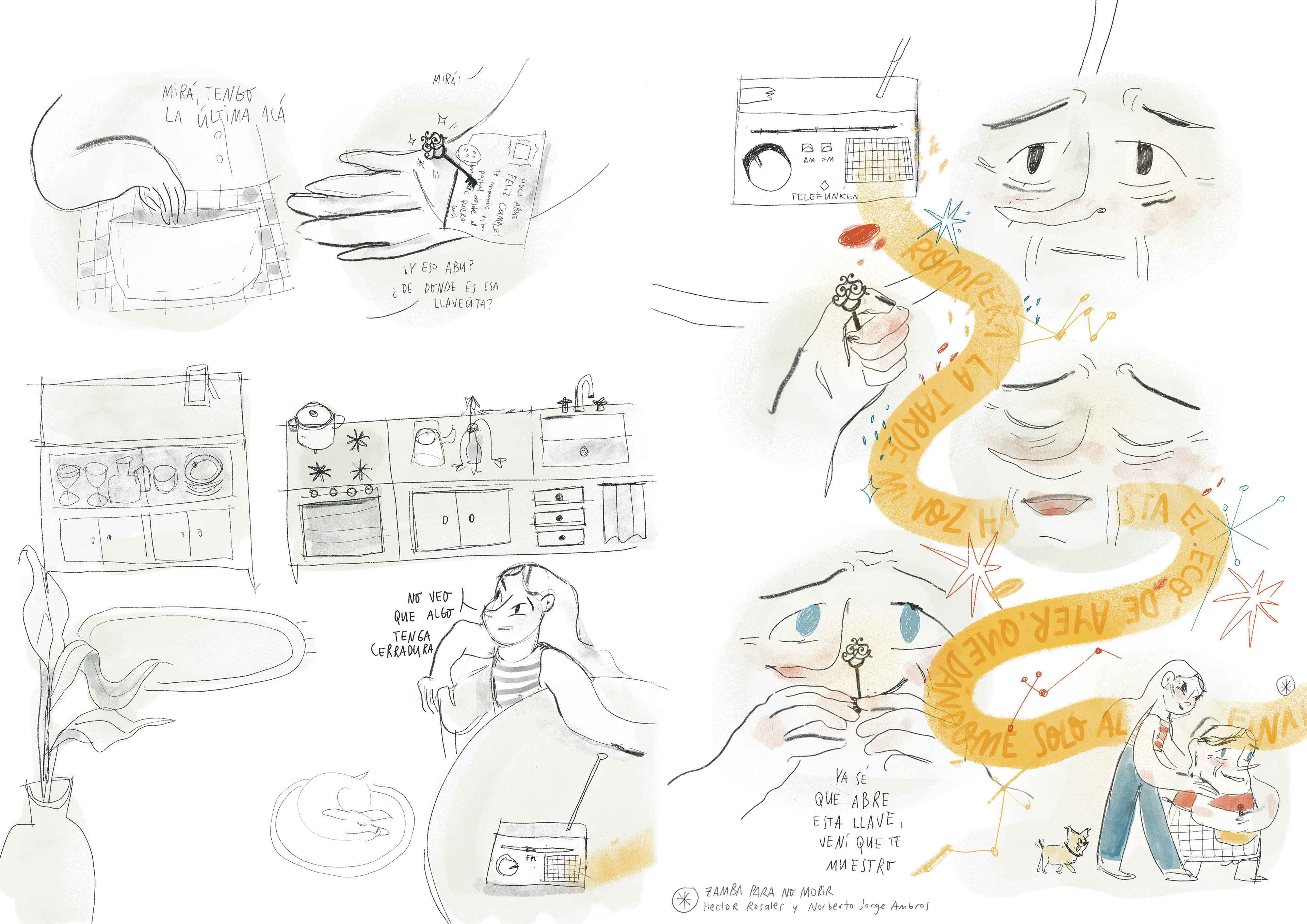 Work-in-progress illustration for a graphic novel