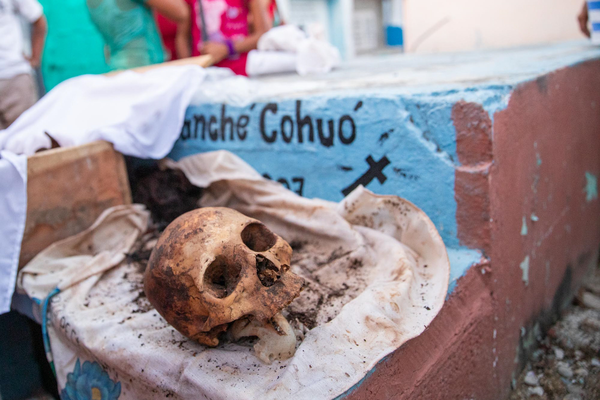 The Day of the Dead ritual of bone cleaning in Campeche, Mexico.