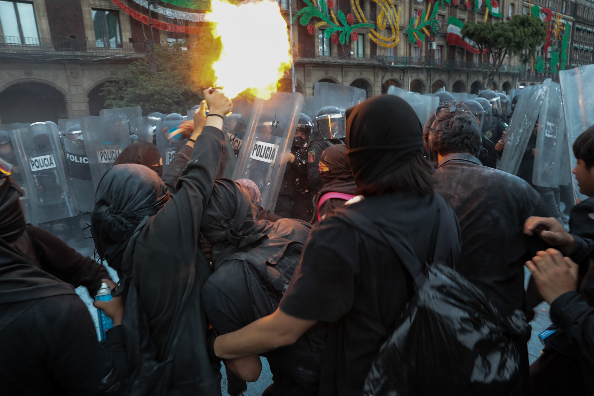 The annual march commemorating the 1968 Tlatelolco massacre, which occurred as students protested 10 days before the Summer Olympics’ Opening Ceremony. Mexico City, Mexico, 2025.