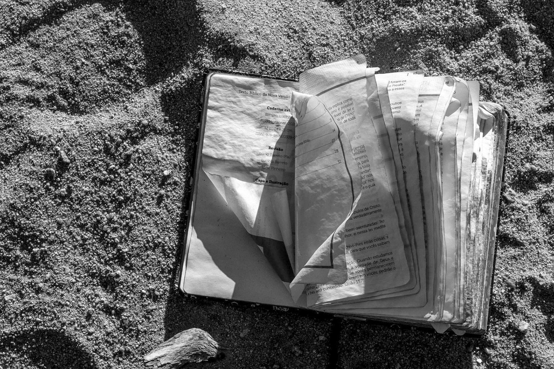 A Bible found left behind at the U.S.-Mexico border wall.