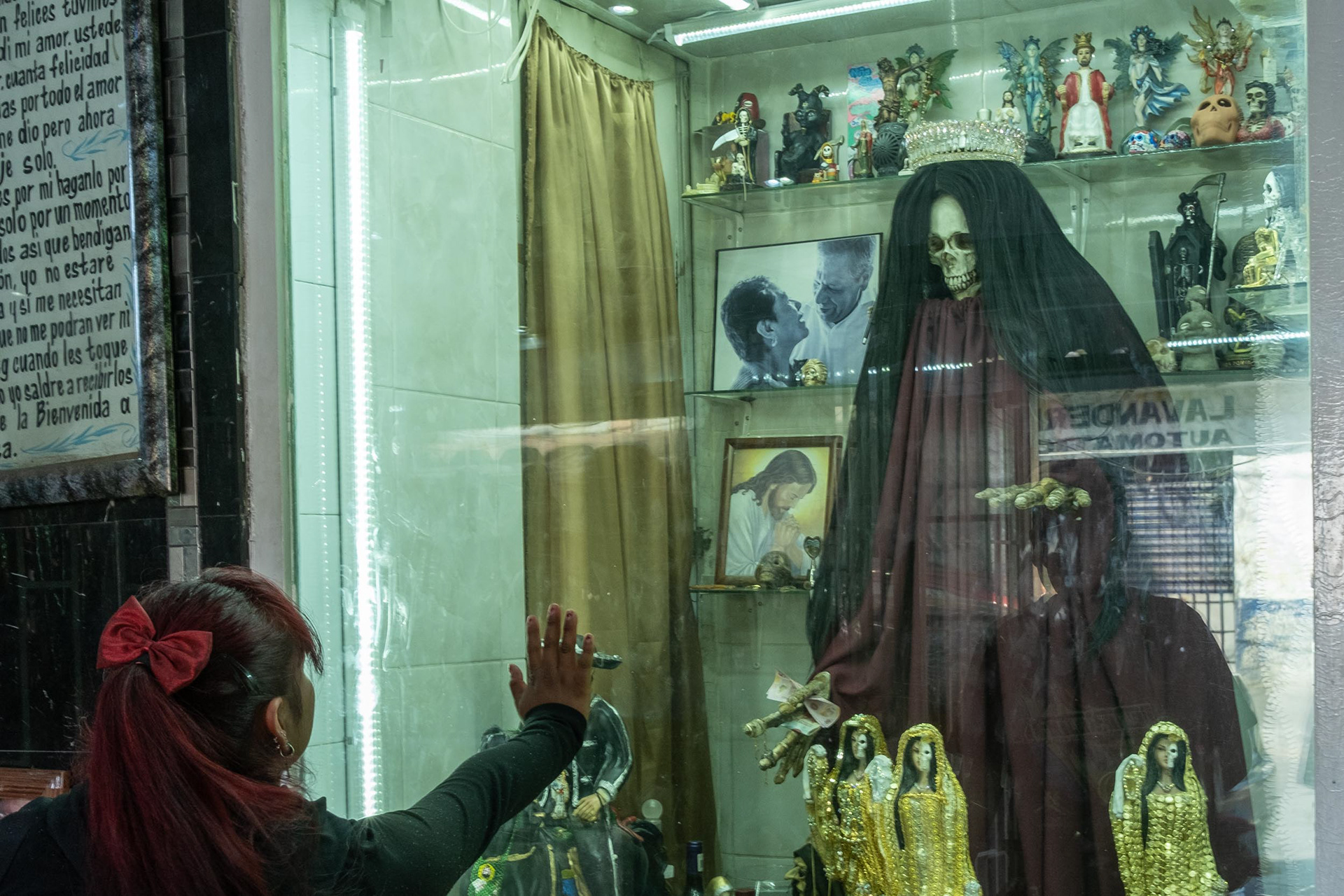 The alter of Santa Muerte (the Saint of Death) in Tepito, Mexico City.