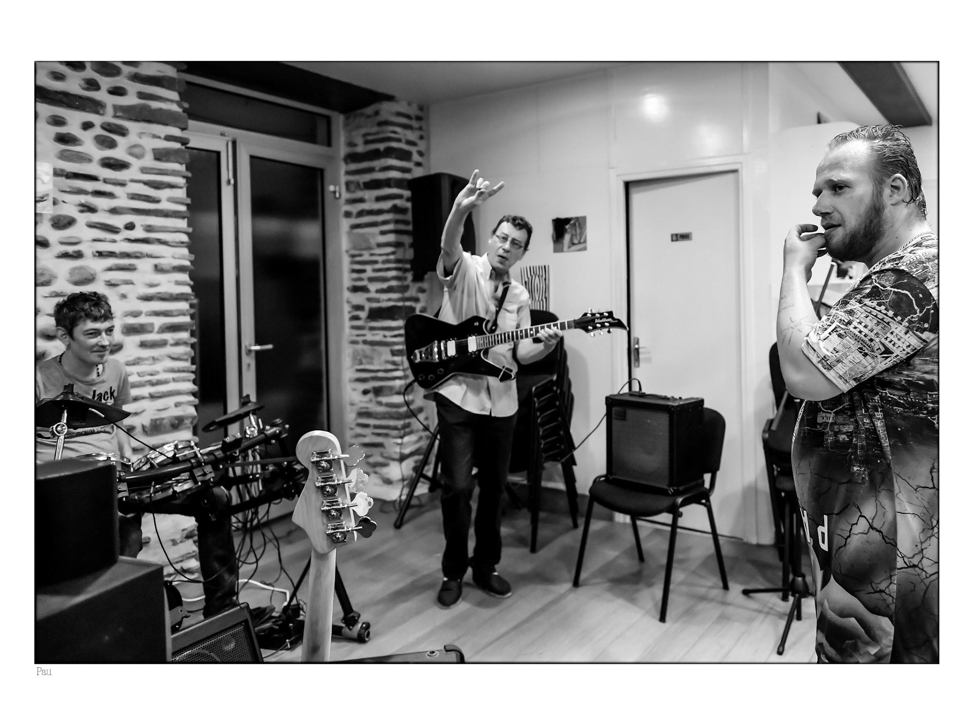 Nicolas, Jérôme et Massimo, atelier musicothérapie