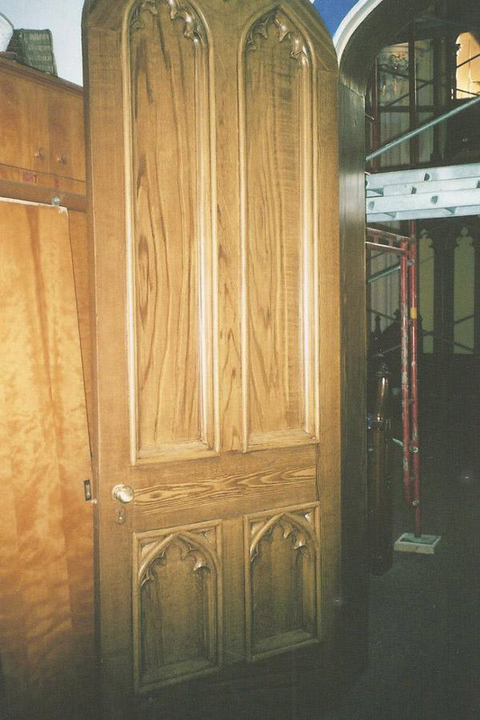 St. Francis Church Project.Project consisted of gilding columns, faux marble and wood graining of interior church. Robert Ireland worked on this project