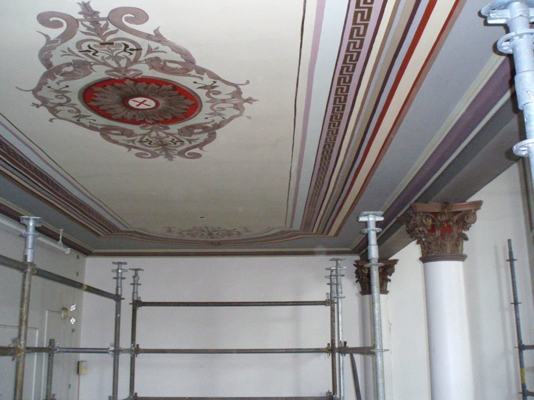 In painting on Restoration Project by Robert Ireland Studios