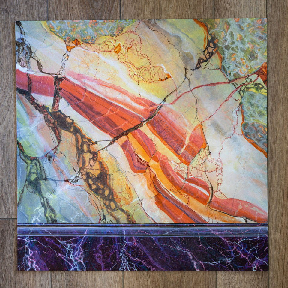Sarrancolin and Red Levanto Marble Sample by Robert Ireland Studios