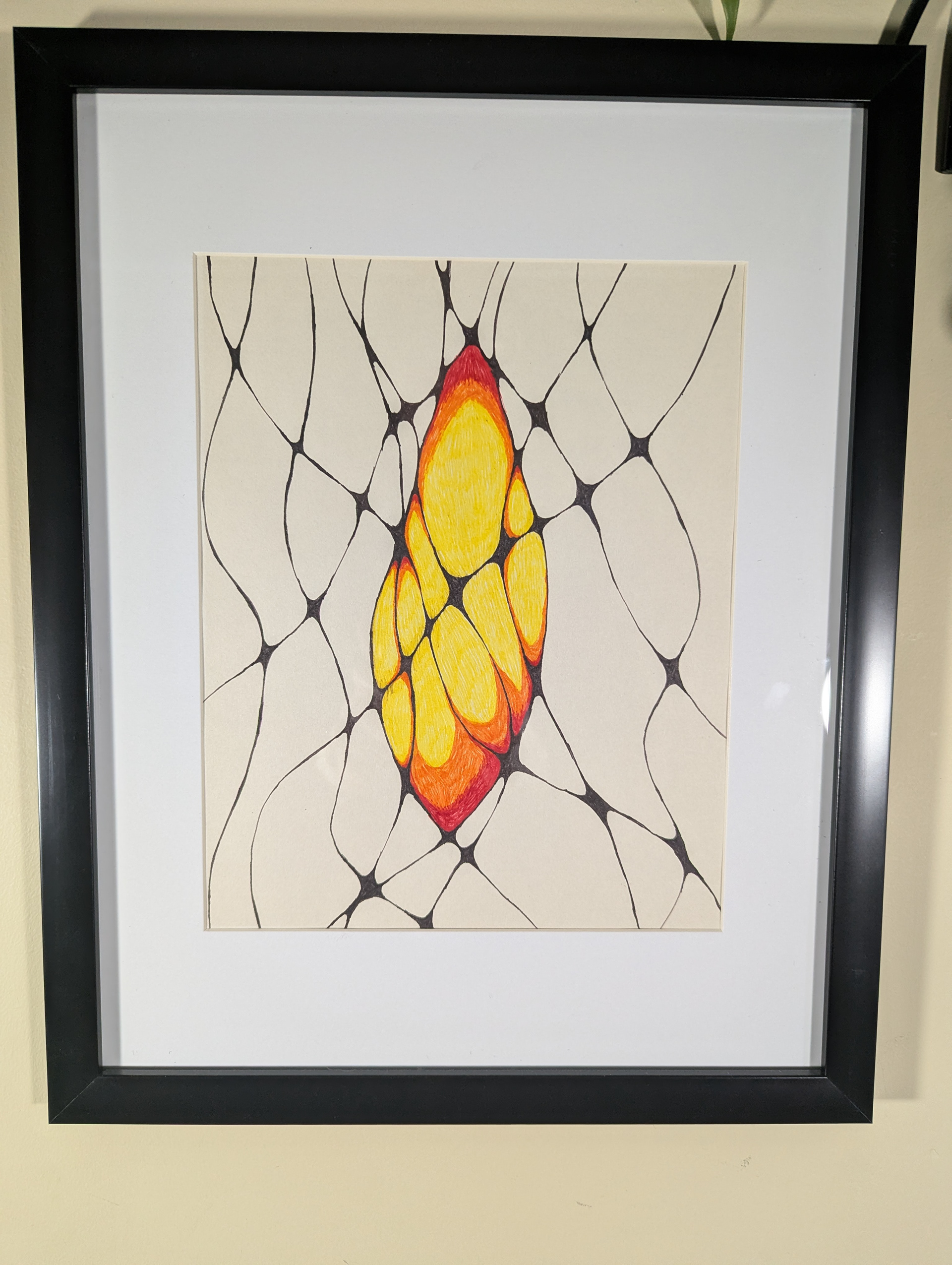 Tangled Ember, Fine Tip pens, Brush pen. The first piece I made