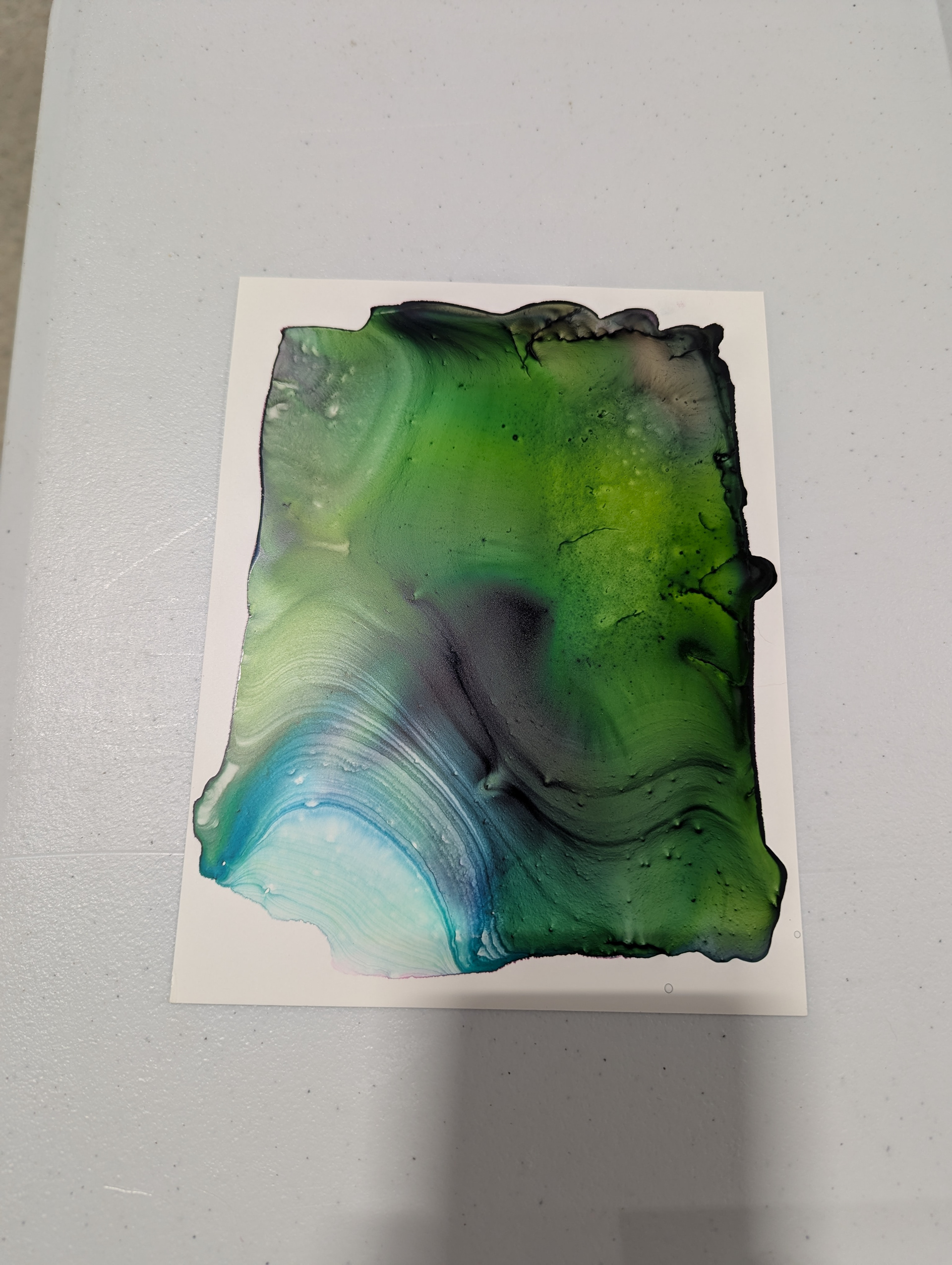 Acrylic ink on Yupo paper, dry