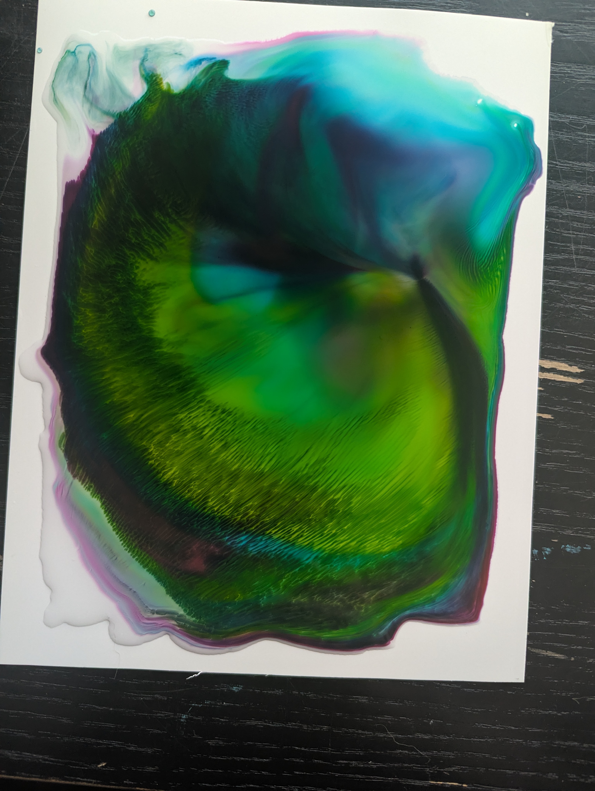 Acrylic Ink on Yupo paper, still wet