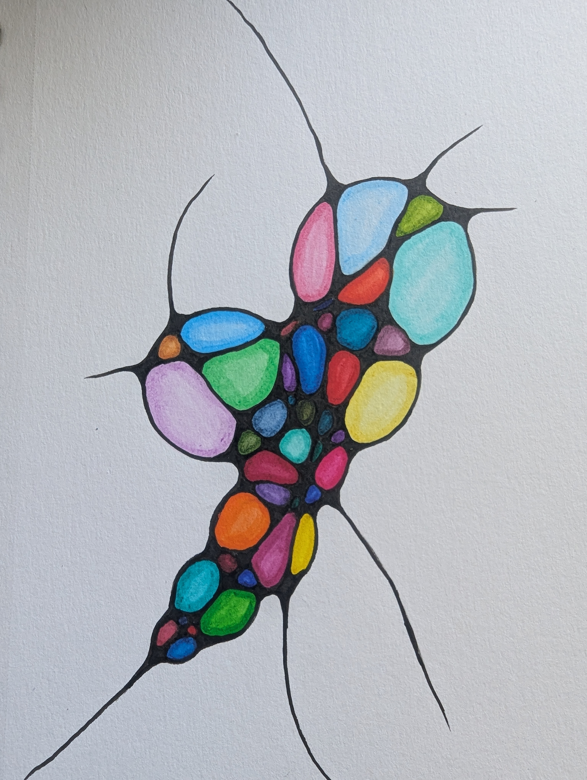 Jewels WIP Final, Tombow pens