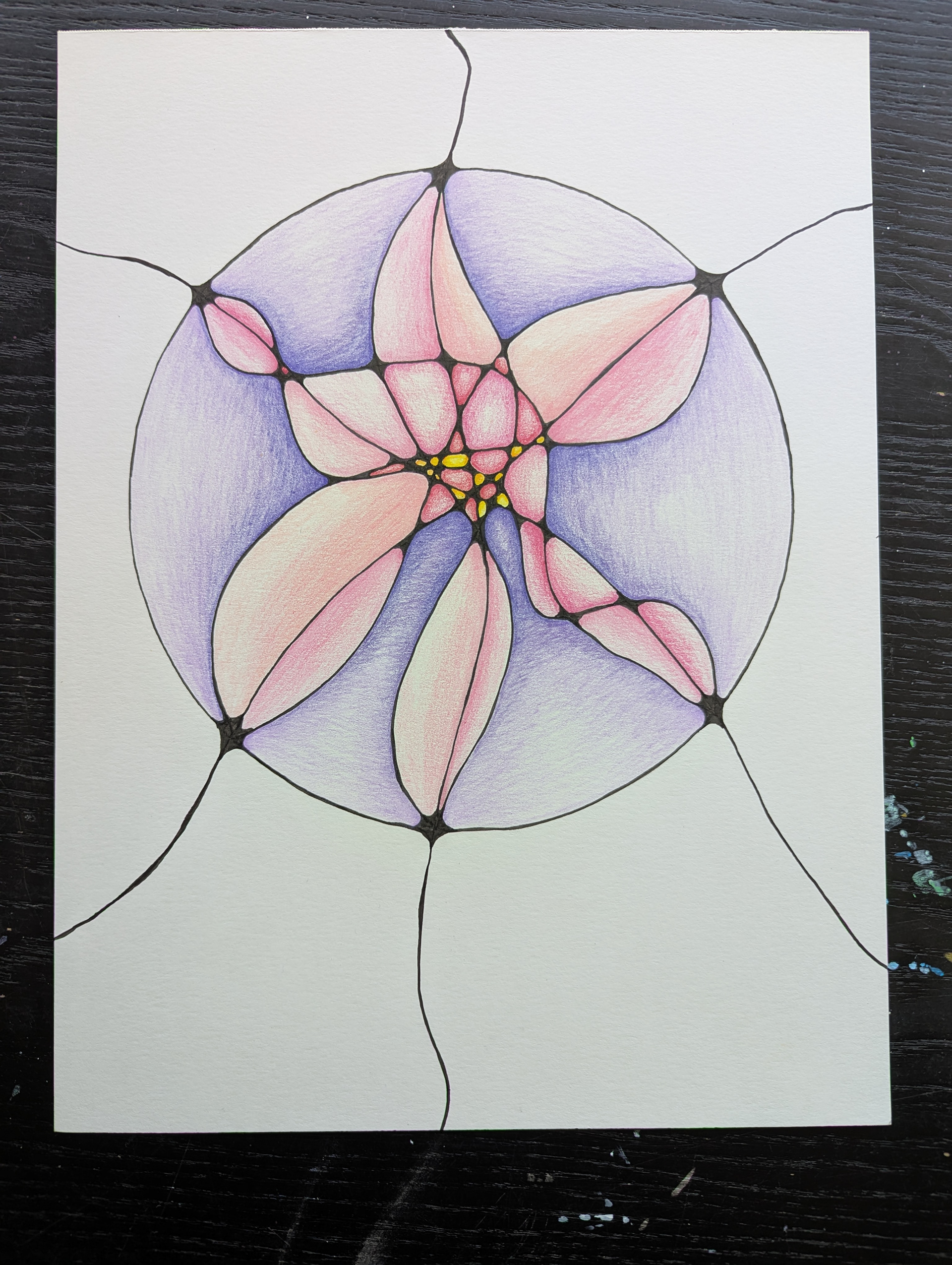 Untitled, Pencil Crayons, Brush pen