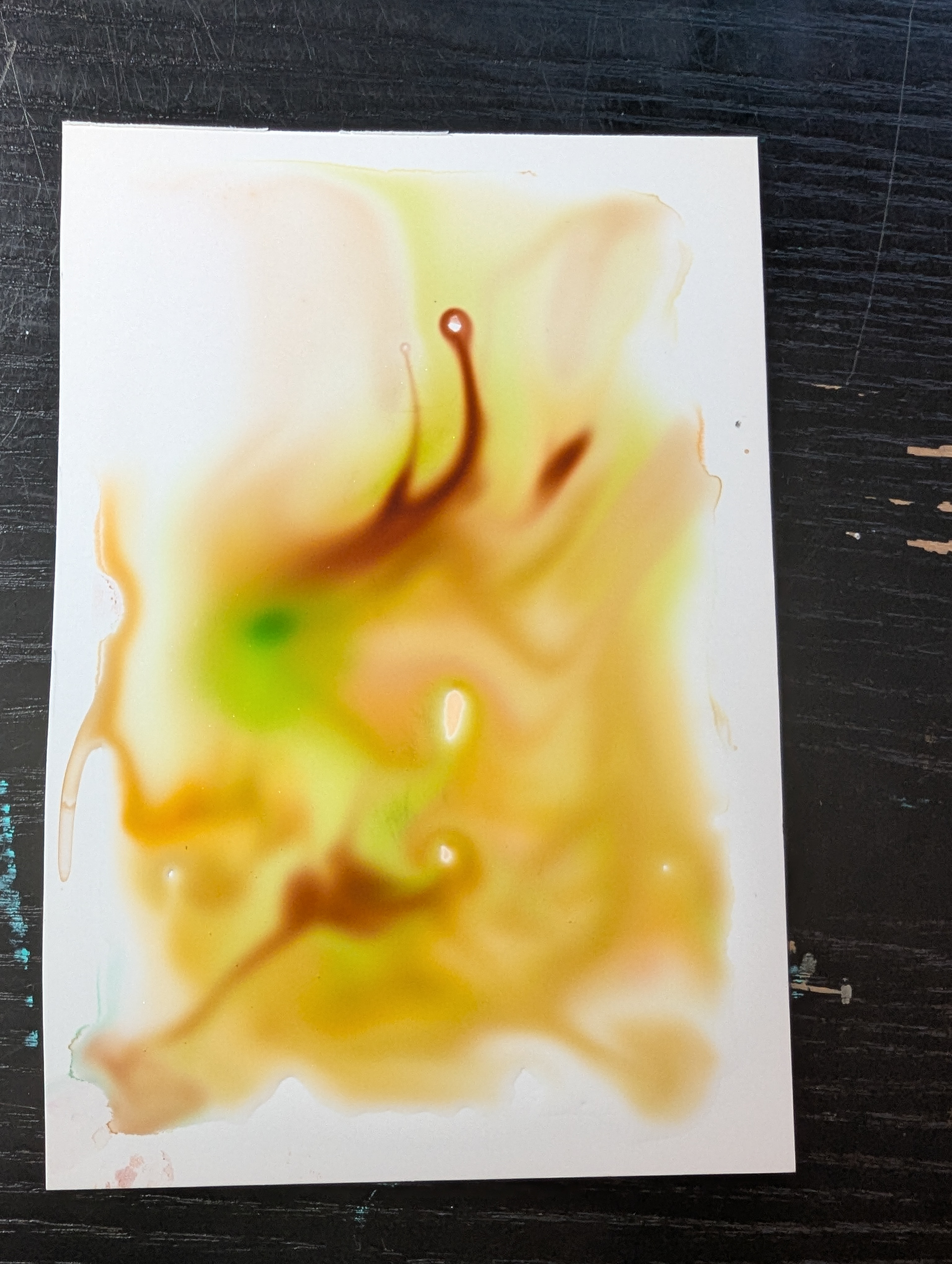 Acrylic ink on Yupo paper, still wet