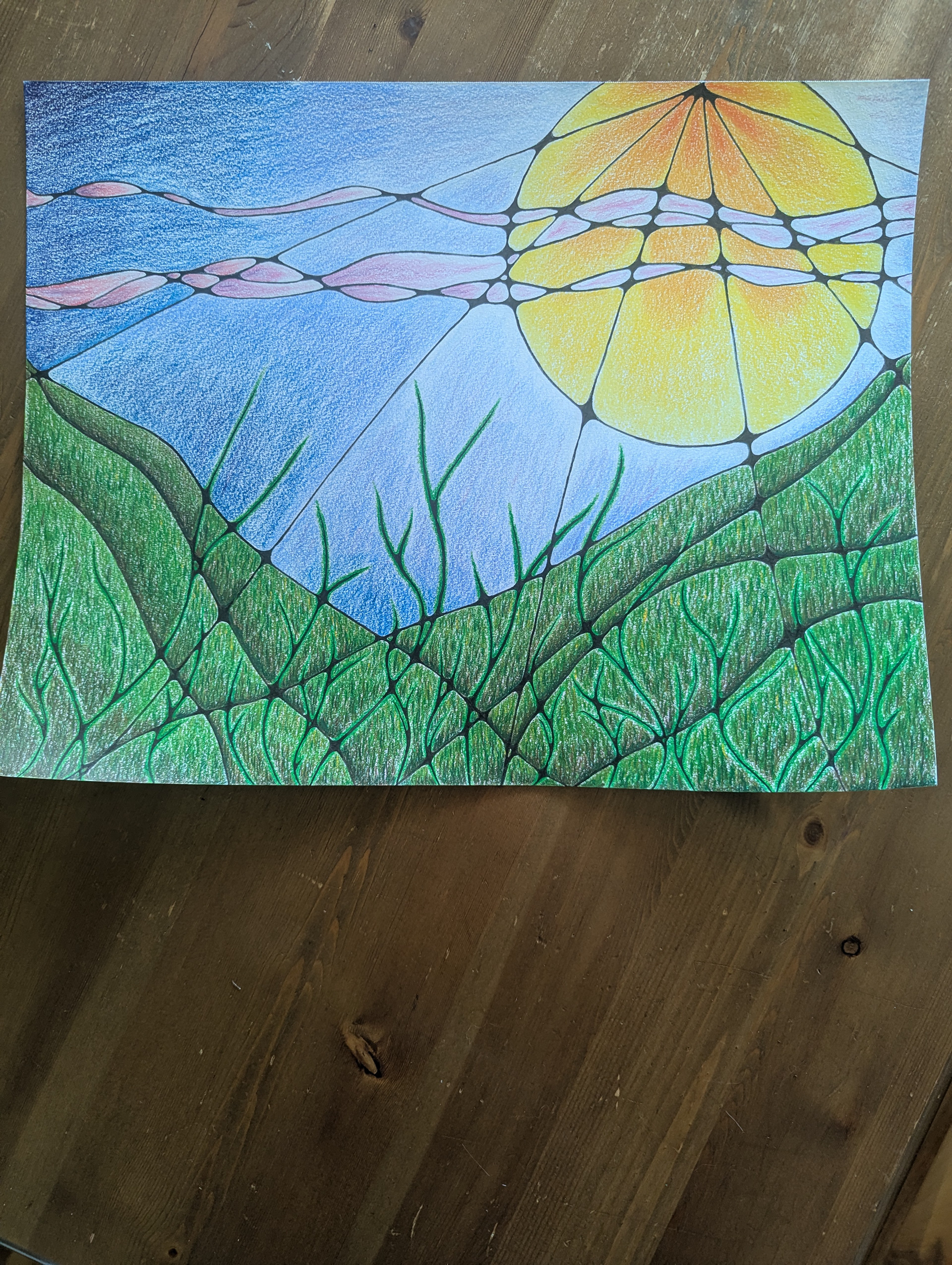 Dad WIP Final, pencil crayon