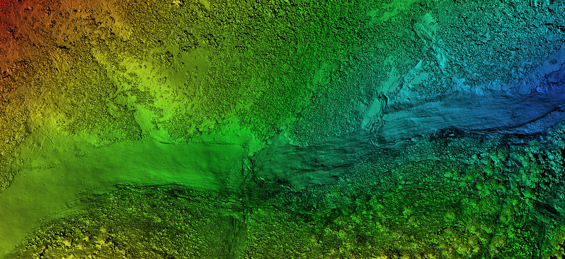 Depth map for private canyon property over 2 miles long