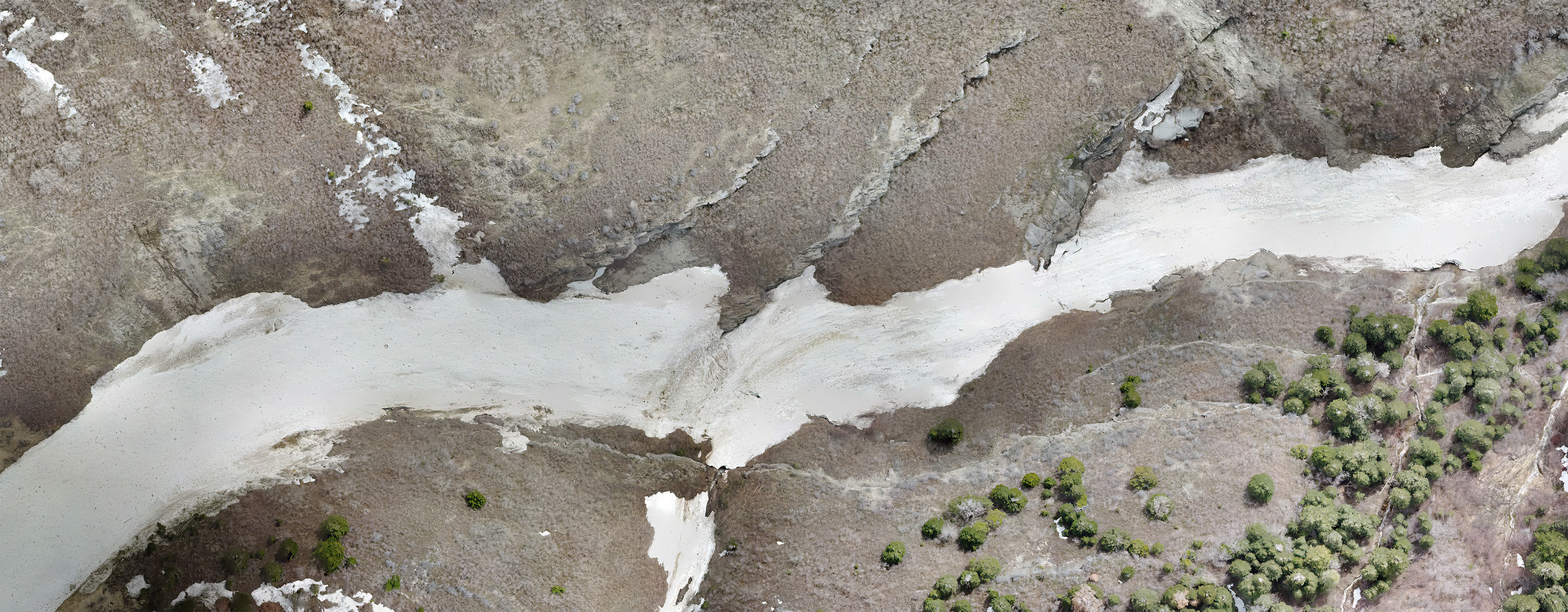 Orthomosaic photo for private canyon property over 2 miles long