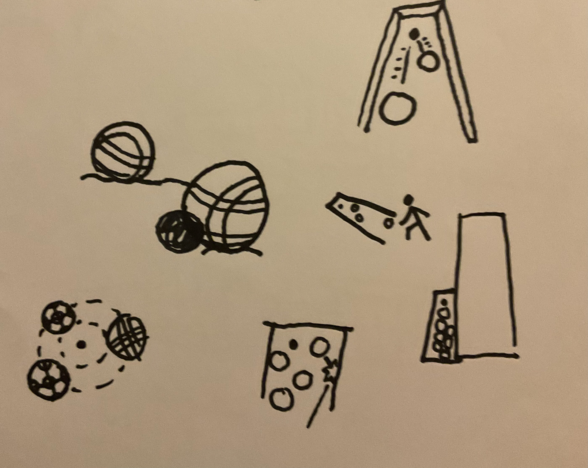 Bocce Ball sketches