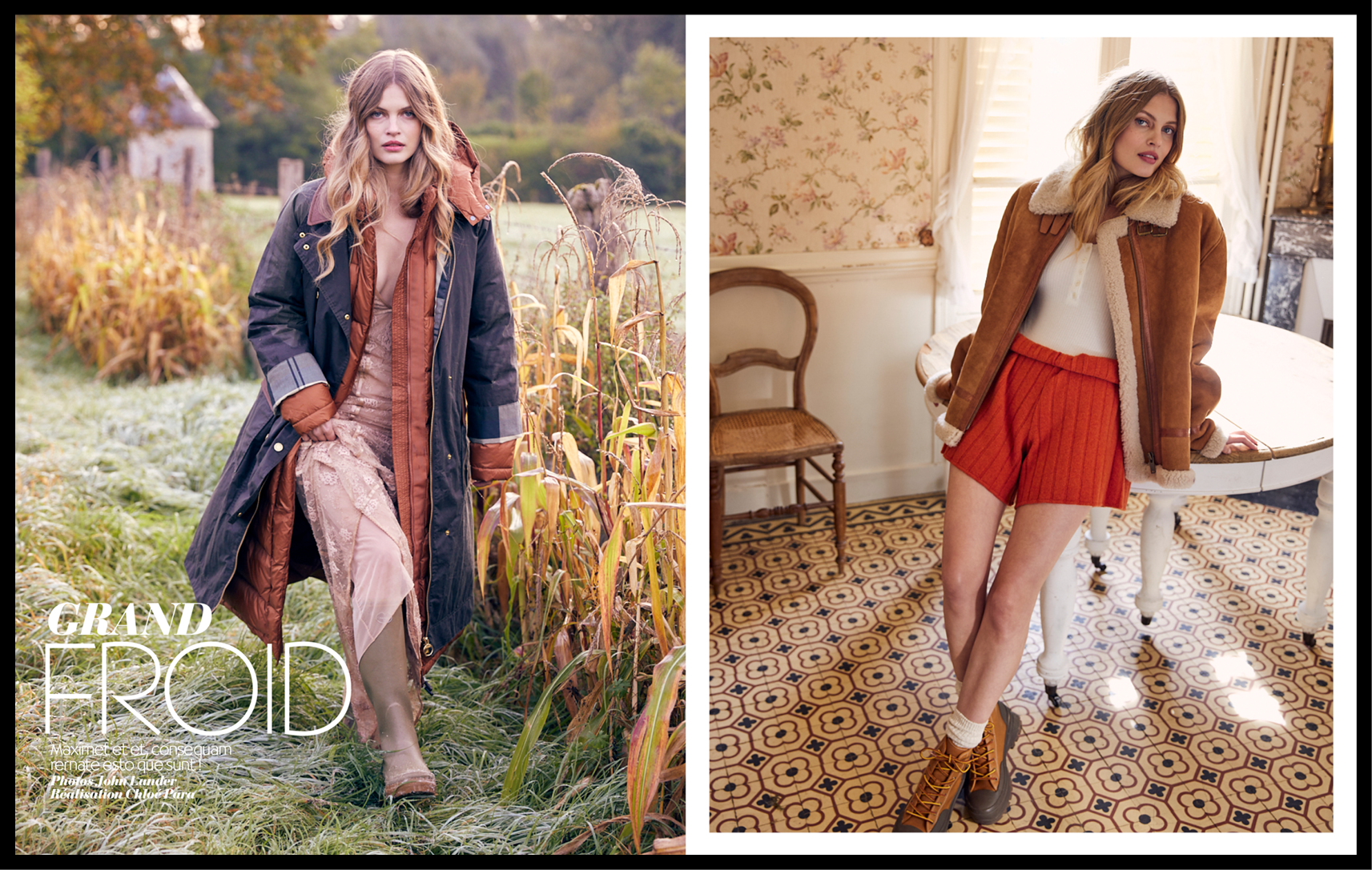 Photographe: John Lander - stylisme : Chloé Para