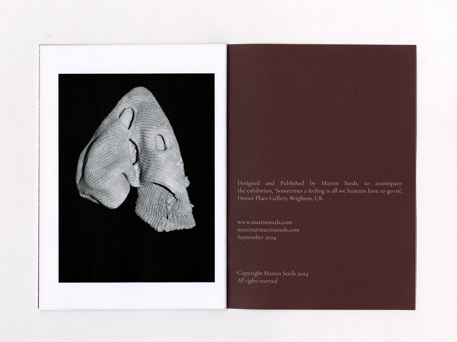 Zine publication, 32 pages, 28 black and white photographs, soft cover, staple bind, 2024
