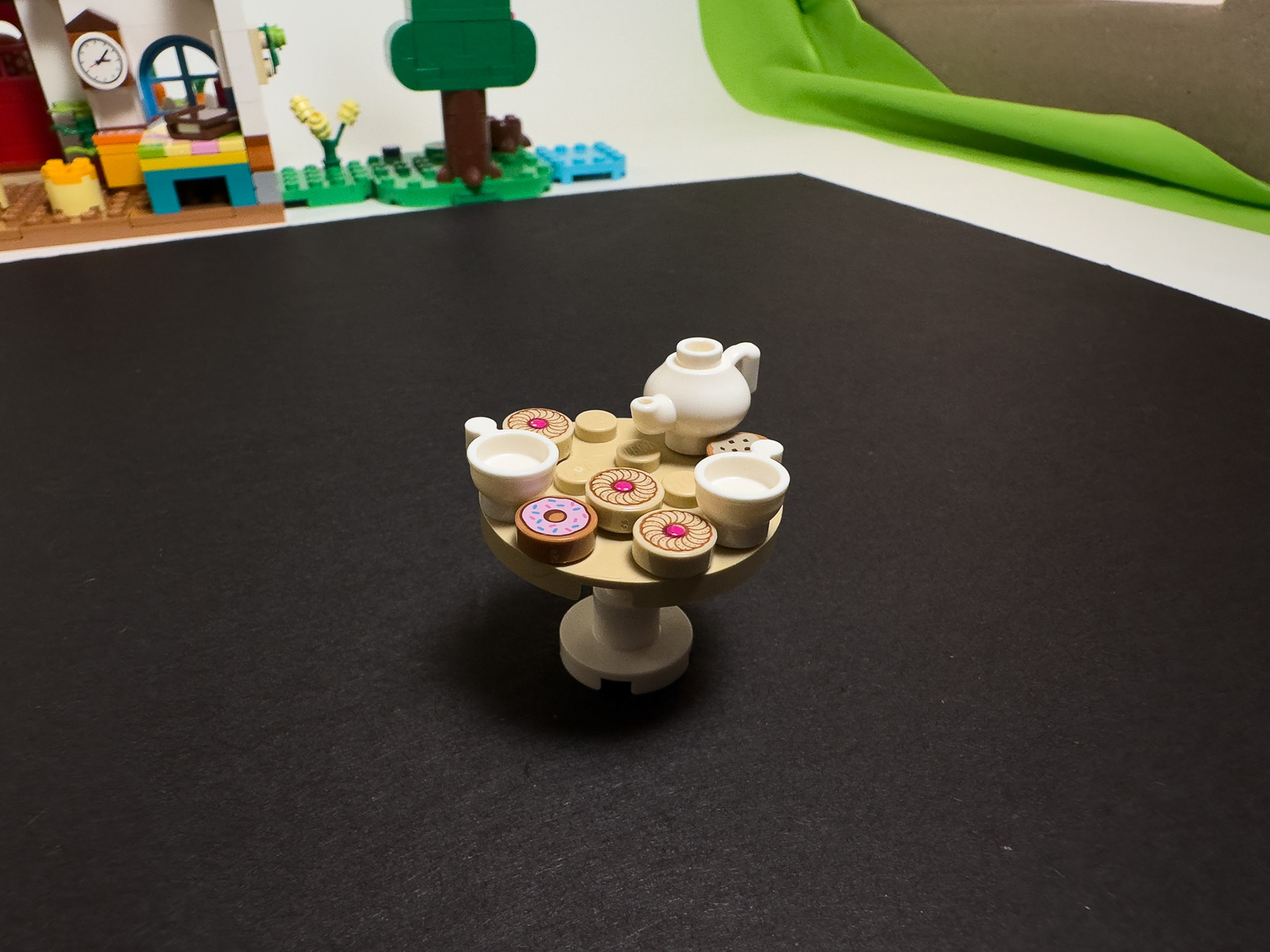 Close up shot of tea party.