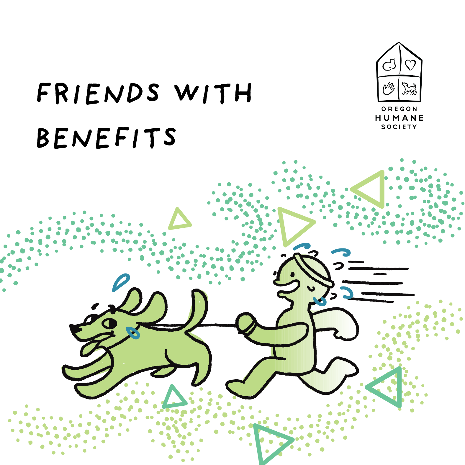"Friends with Benefits" dog adoption keychain design.