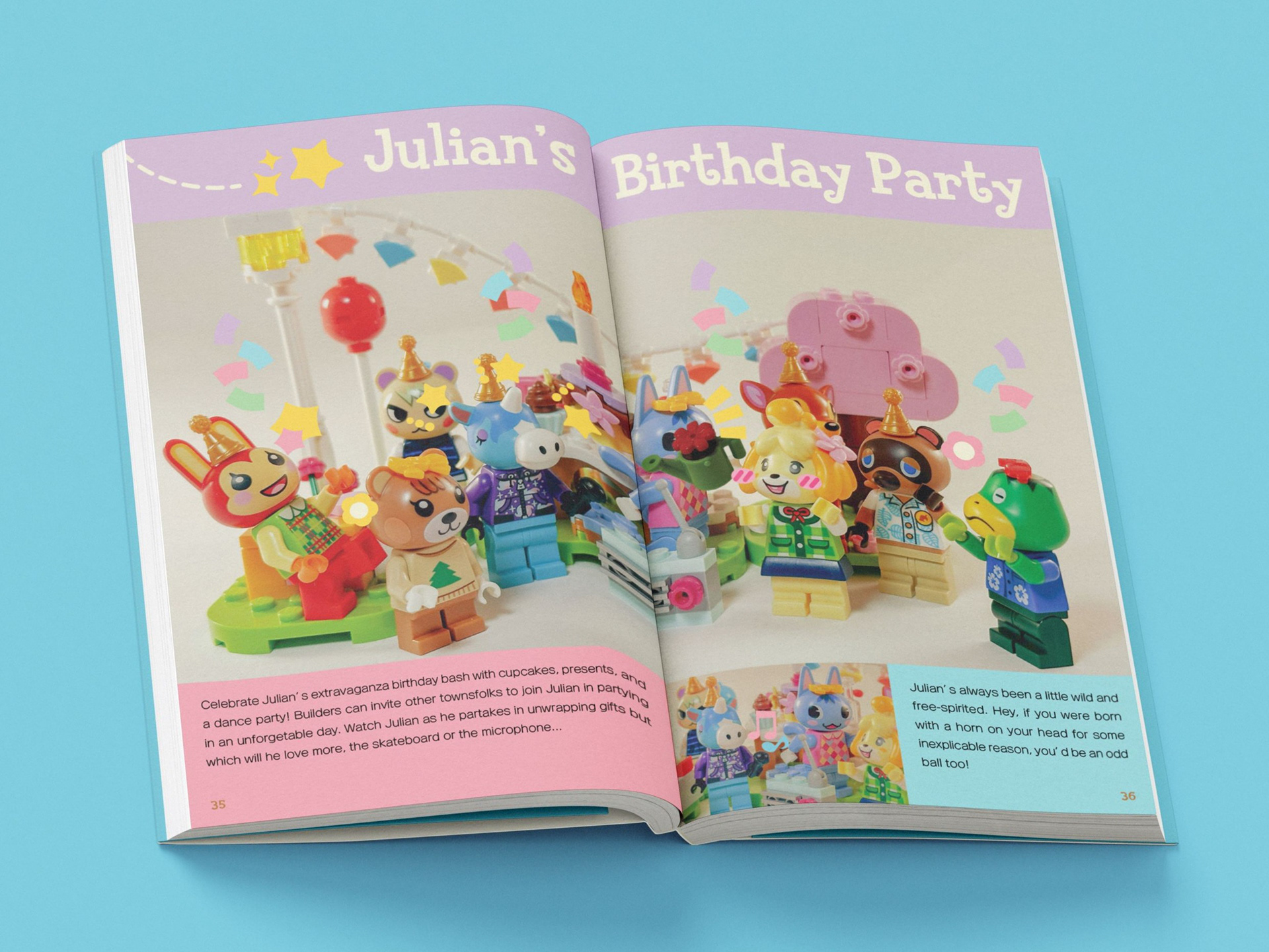'Julian's Birthday Party' page spread.