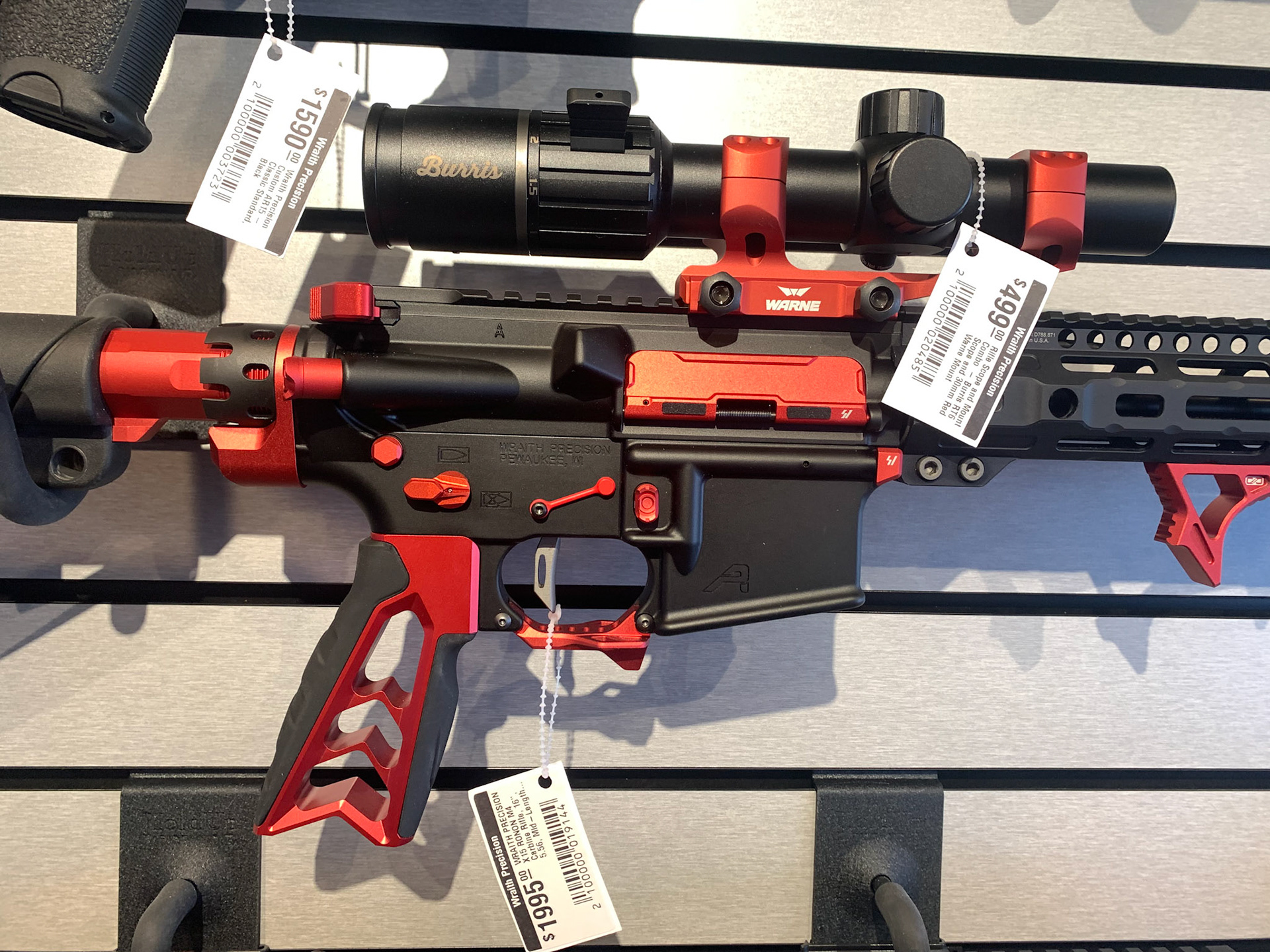 Wraith Precision Ronon, Red & Black, with Matching Scope & Mount, 5.56 NATO