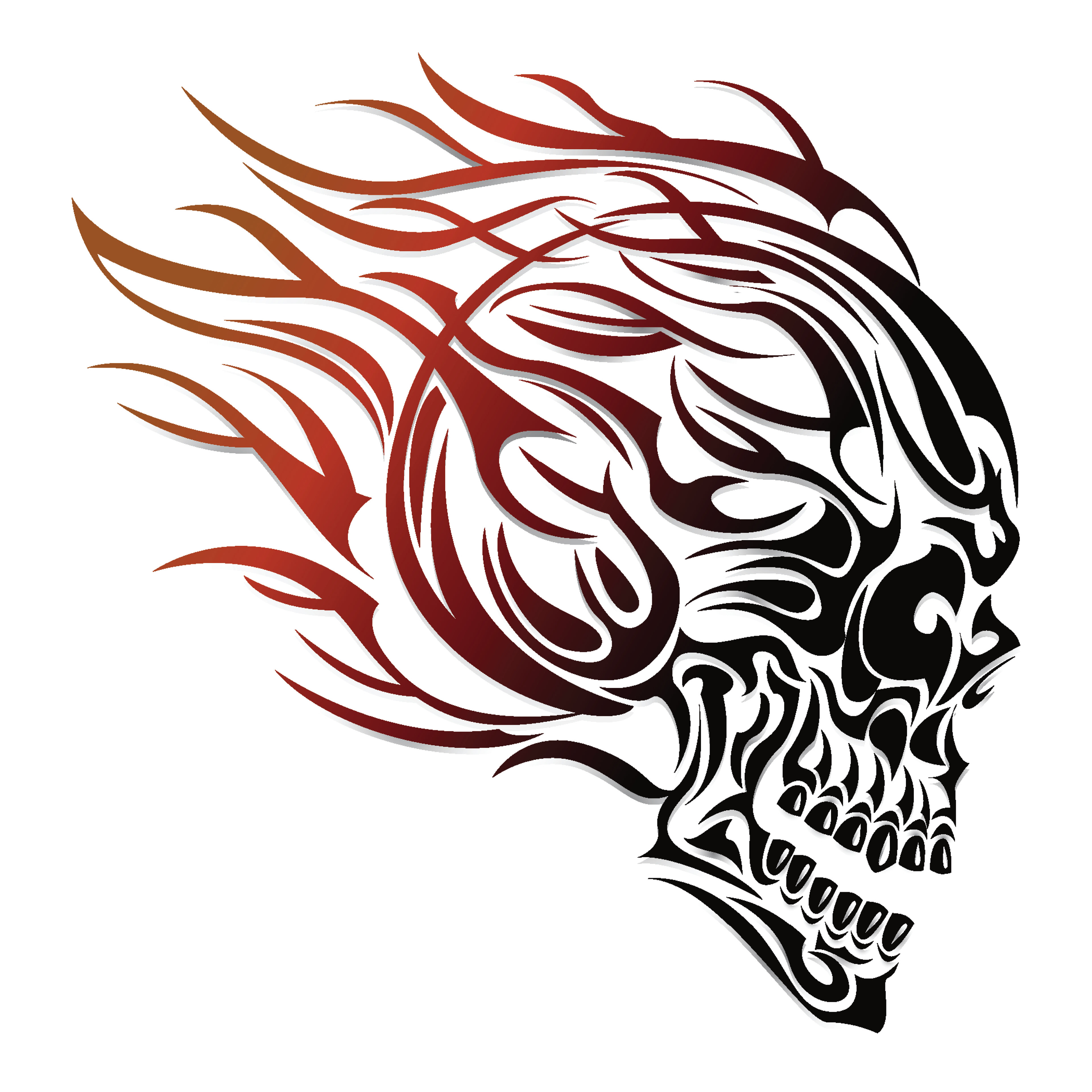 Skull with Flames