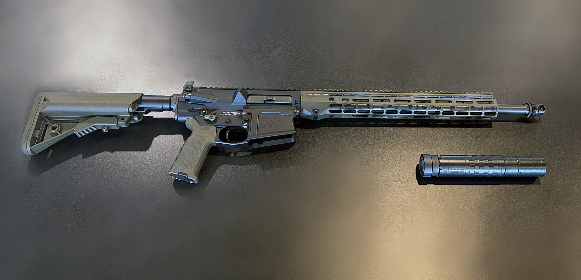Wraith Custom AR10 - Black/ODG with Suppressor