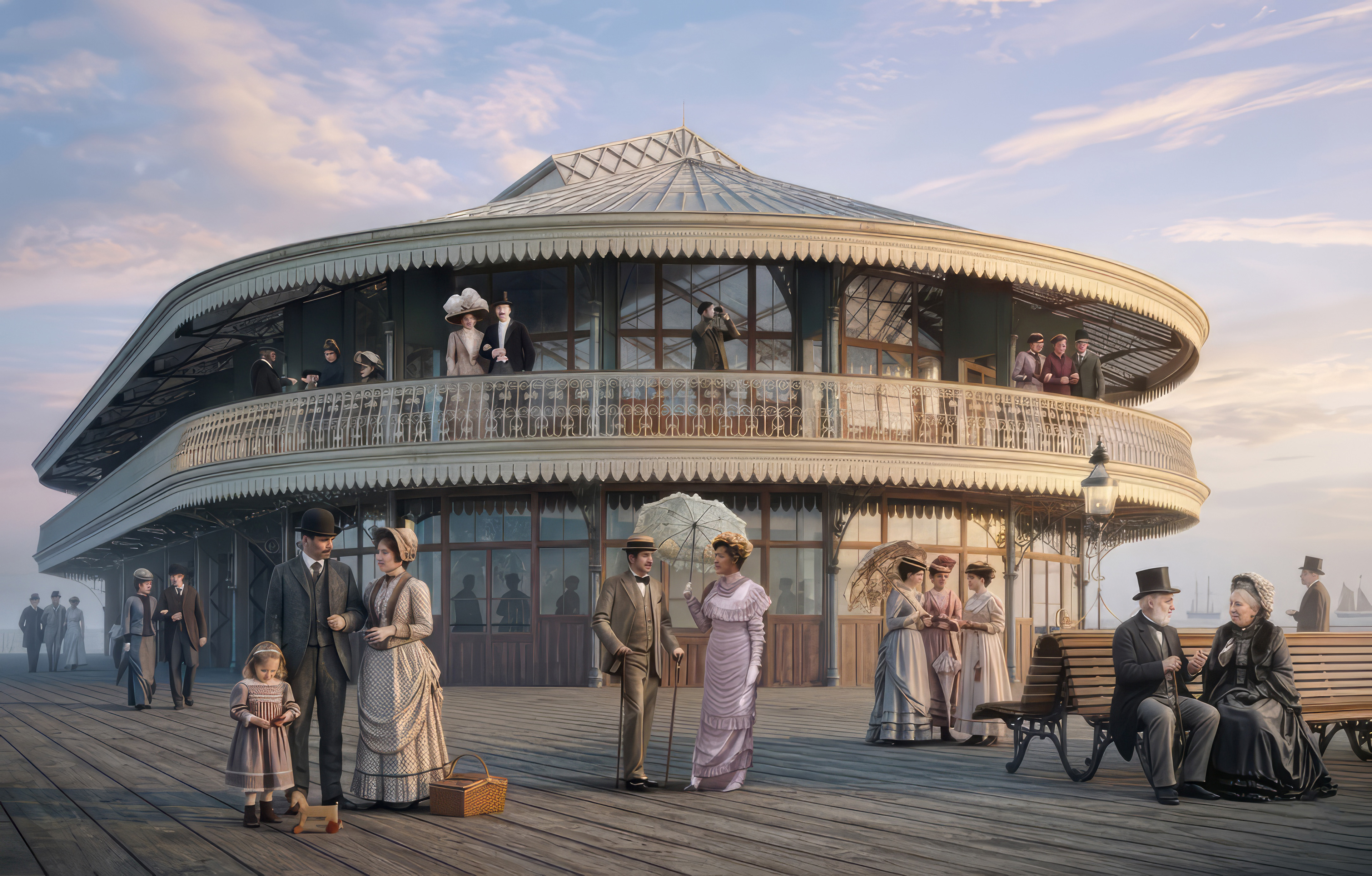 Pavilion Render with AI Enhancement