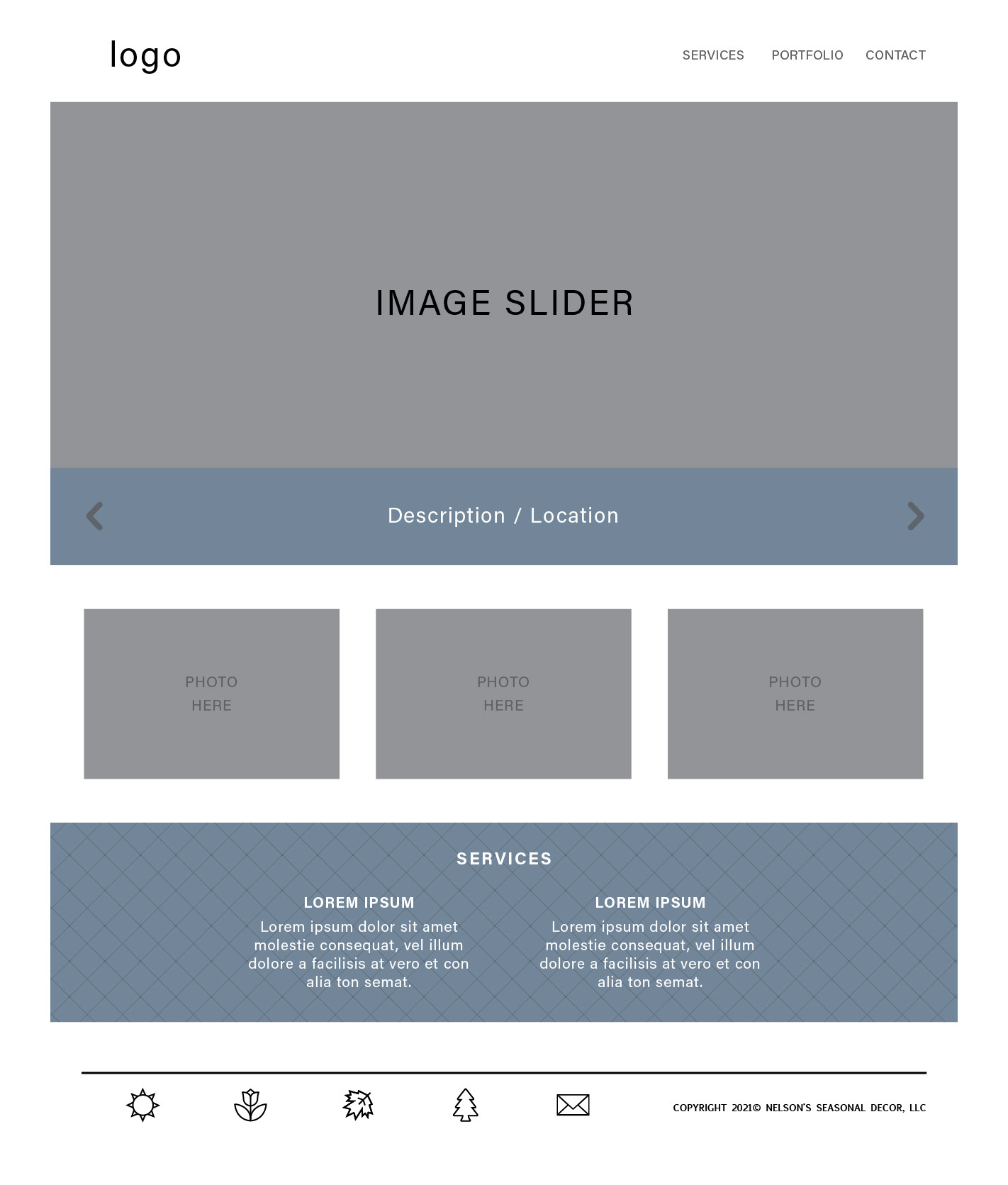 low fidelity wireframe - homepage