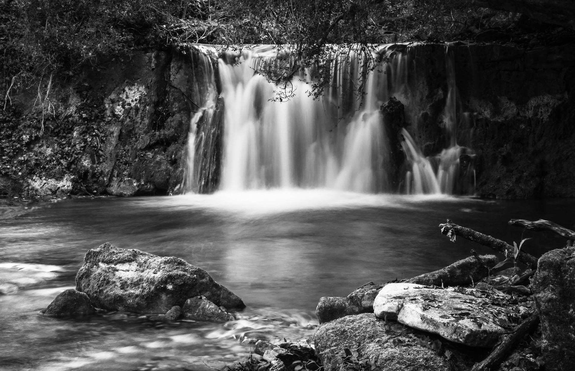 Cascade, Bjorn Aigeltinger (Aiguebrun, Vaucluse, pendant un stage)
