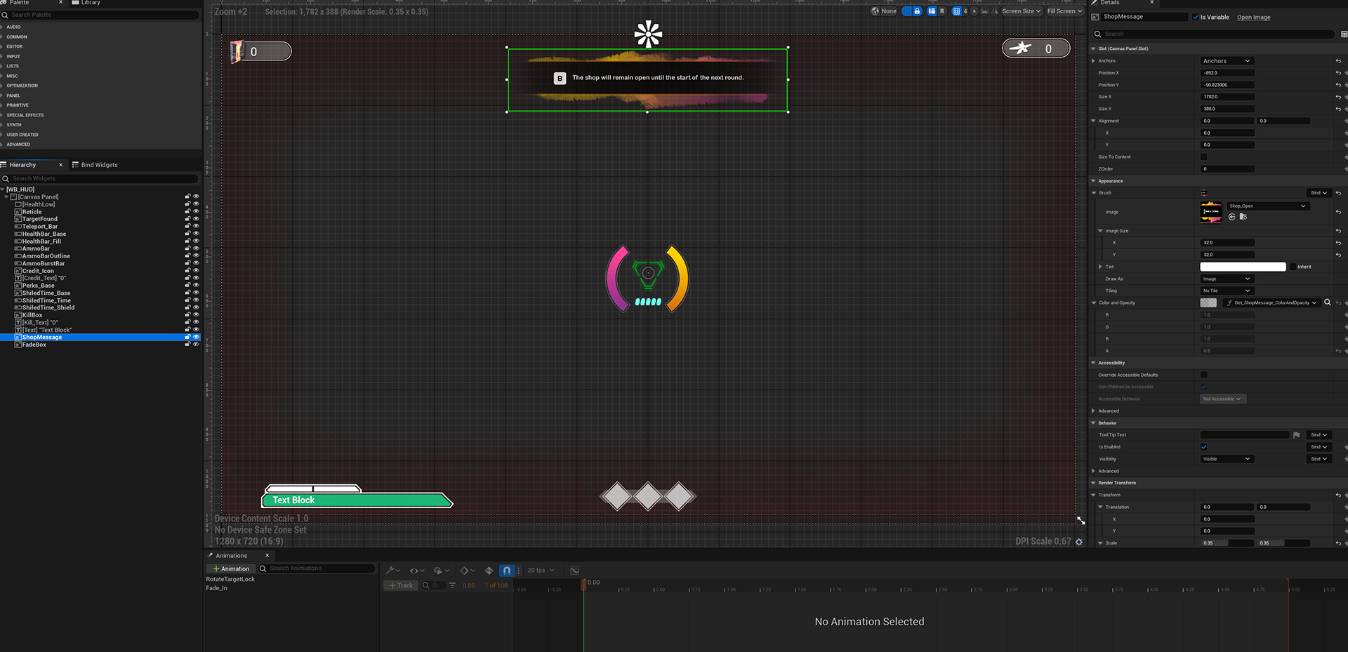 UI Widget Designer View