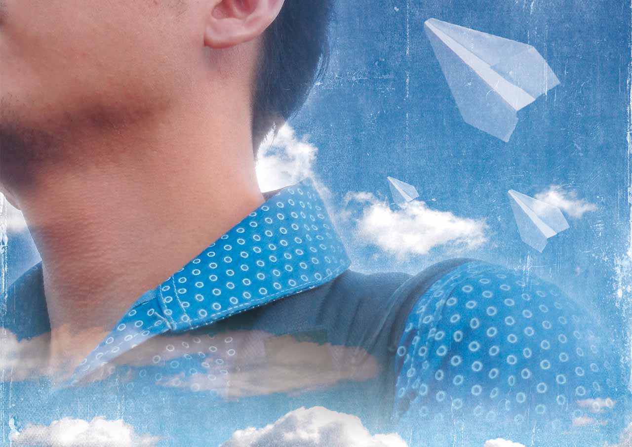 第三款明信片插圖,以粉絲熟知的不露臉肖像為素材