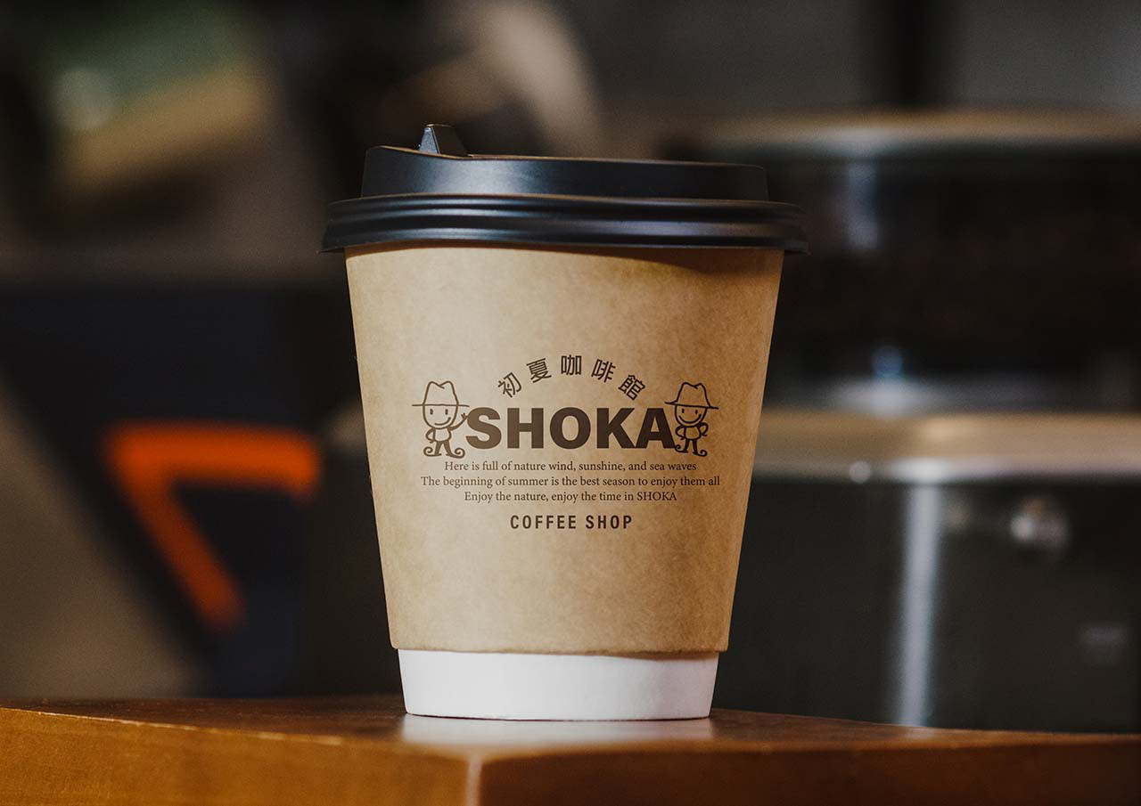 初夏咖啡館外帶咖啡杯套設計