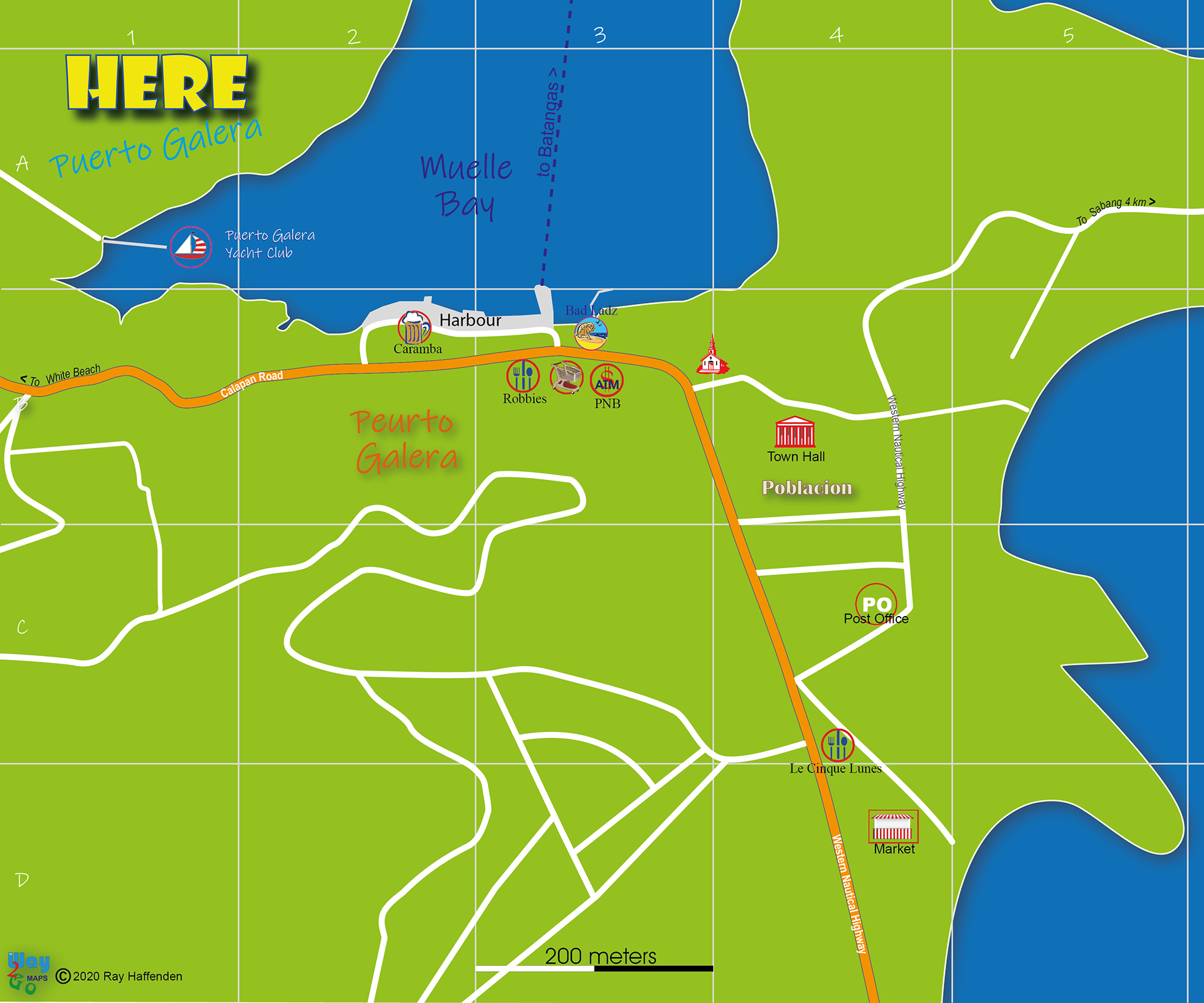 Map of Peurto Galera Town