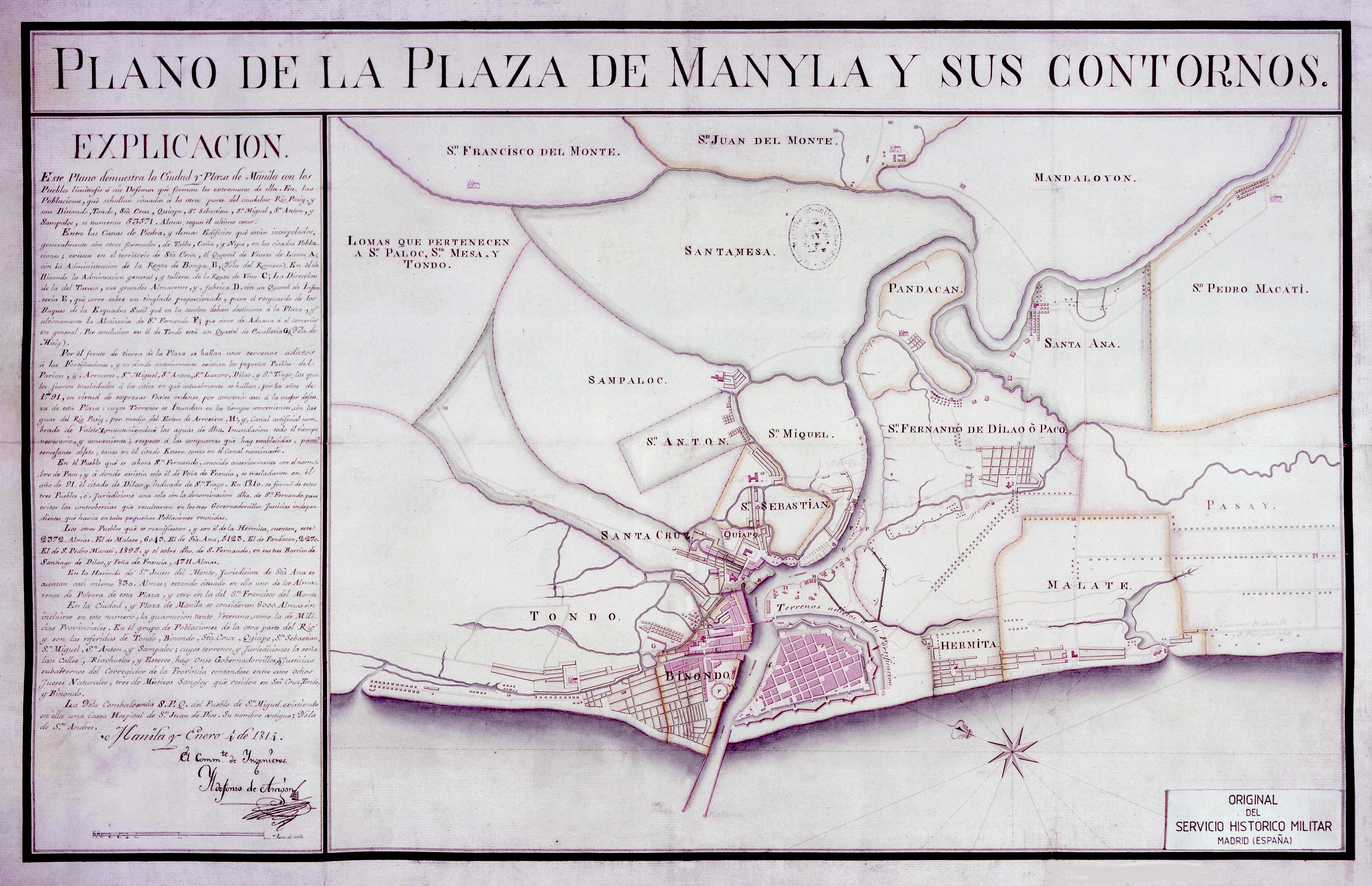 Old Map of Manila