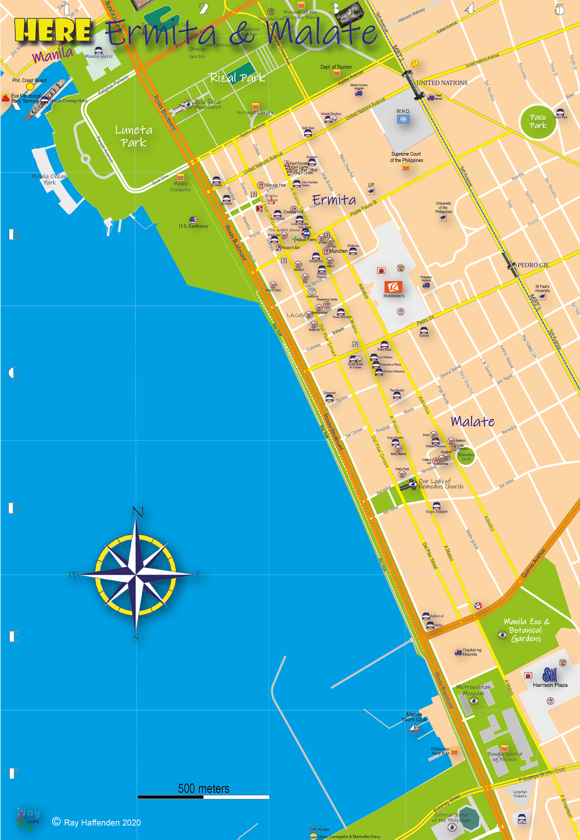 Map of Ermita & Malate, Manila