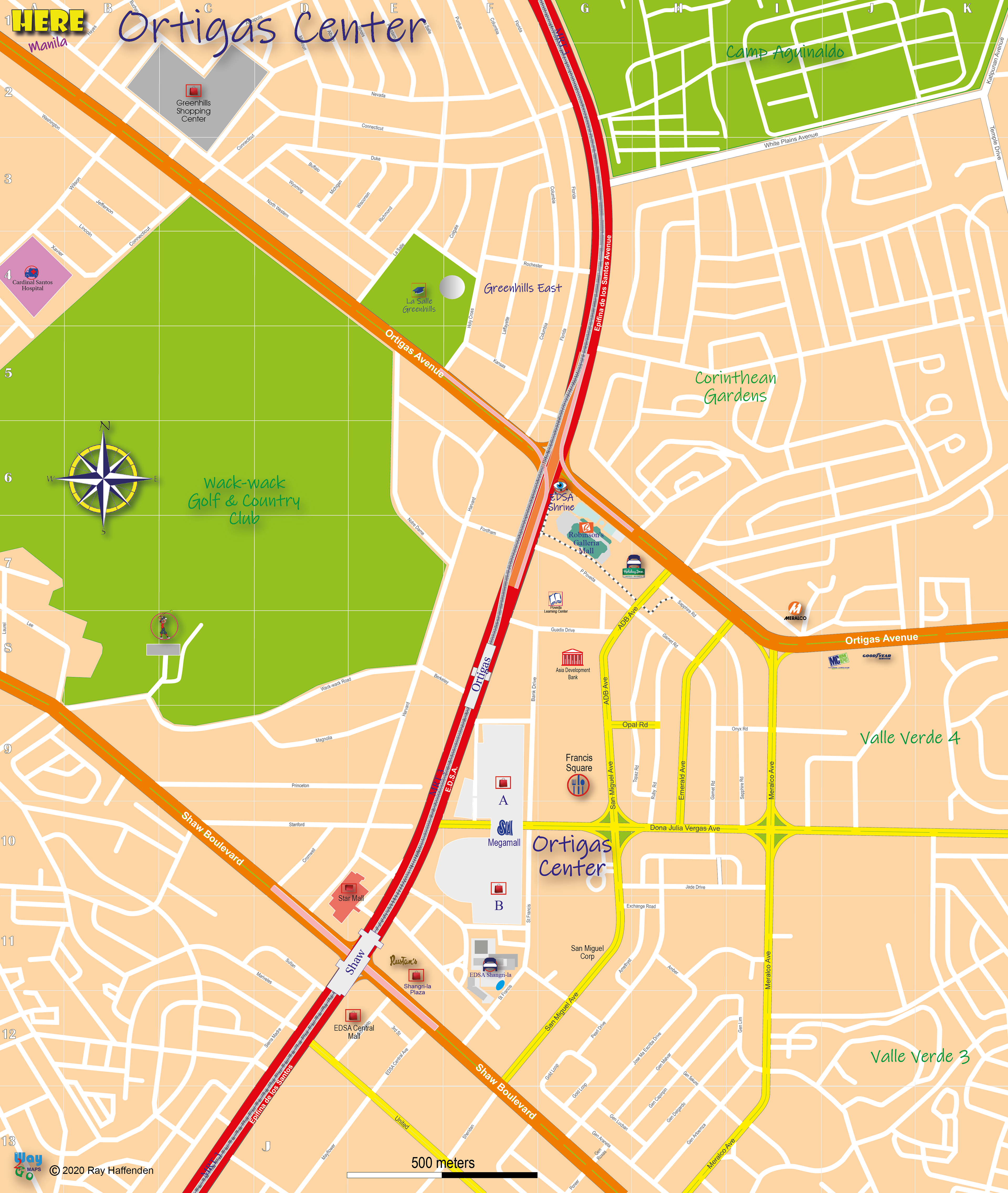 Map of Ortigas Centre, Metro Manila