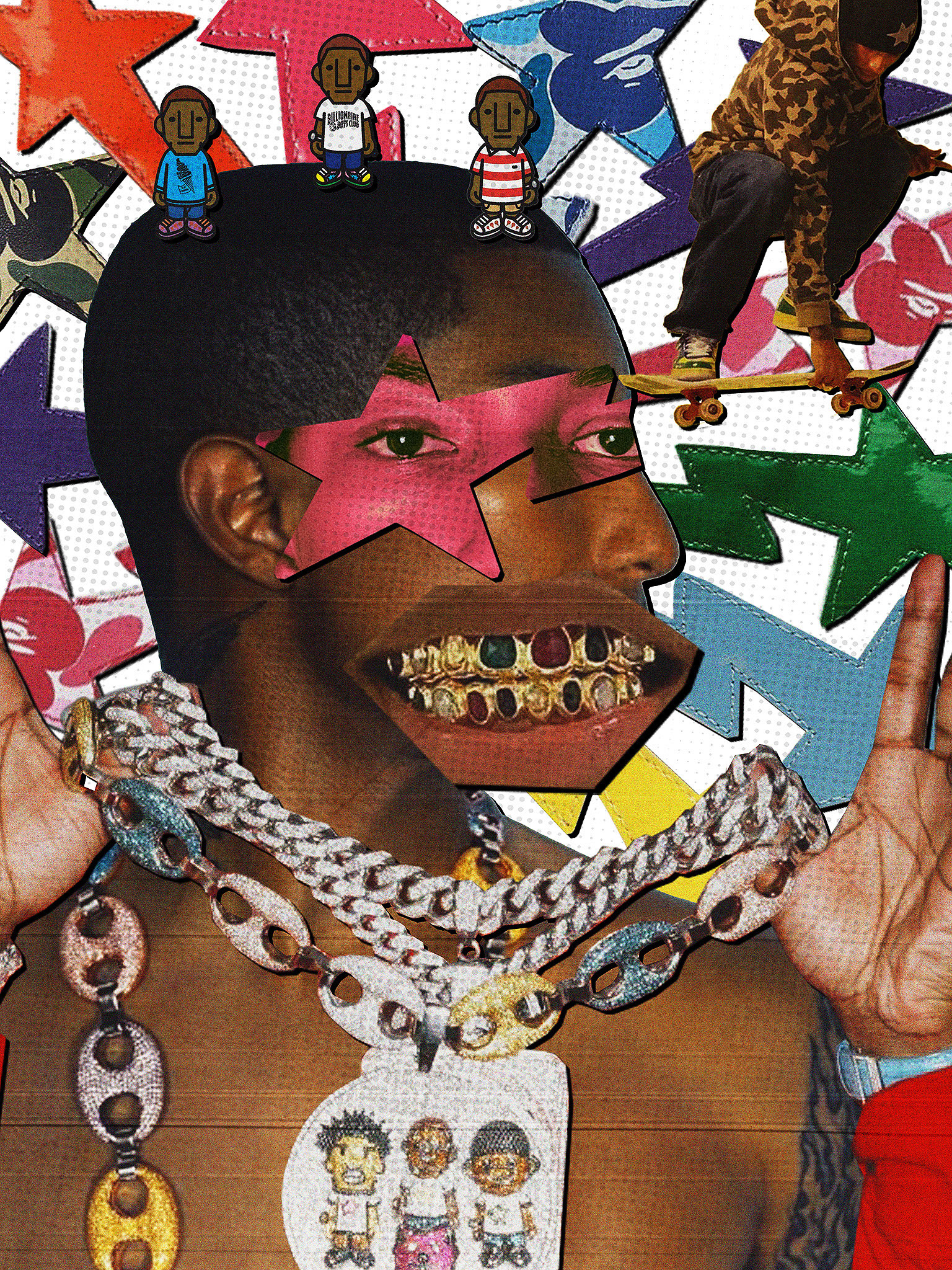 Pharrell Williams x Bape Collage
