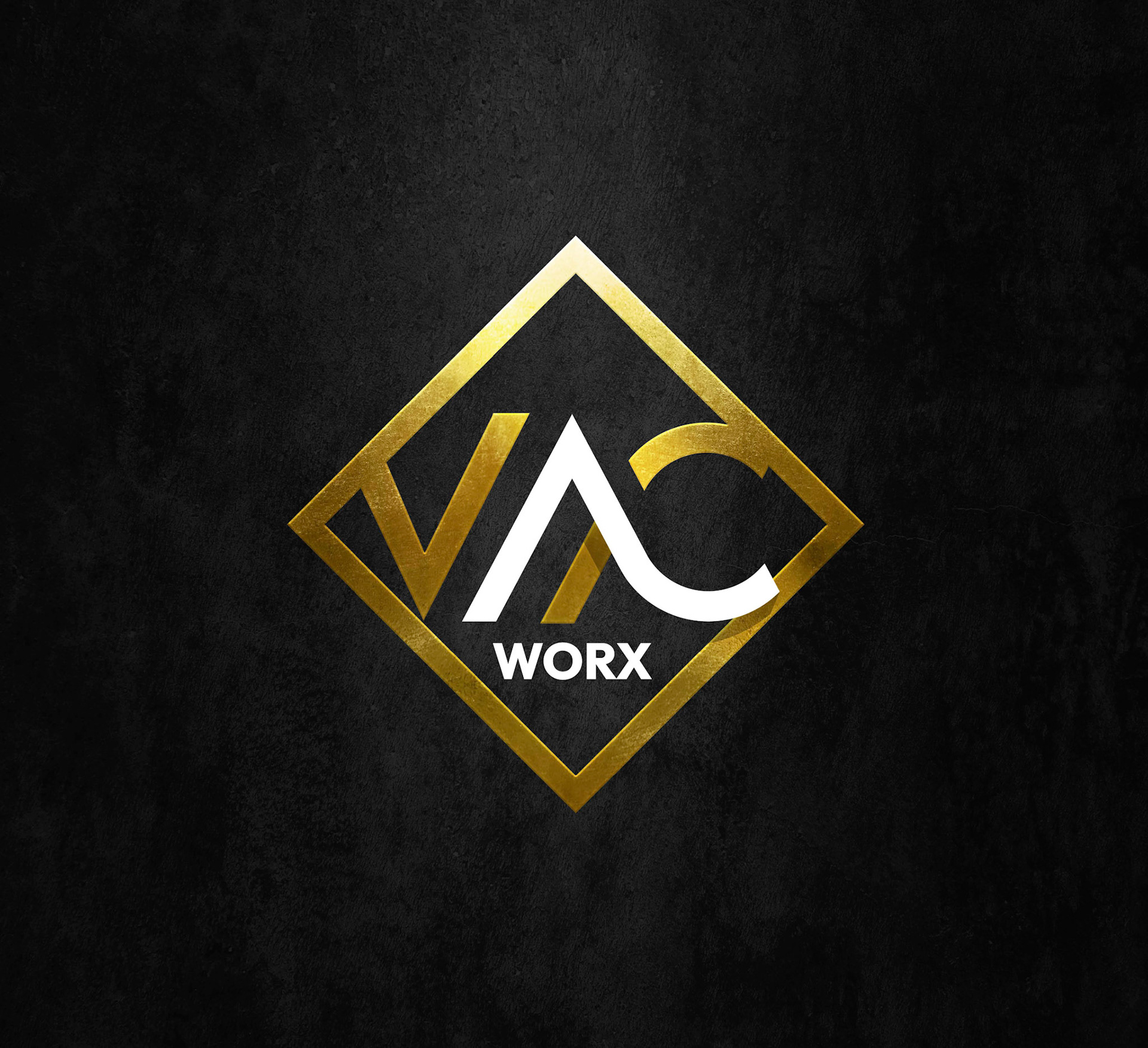 VAC WORX logo realistic Gold
