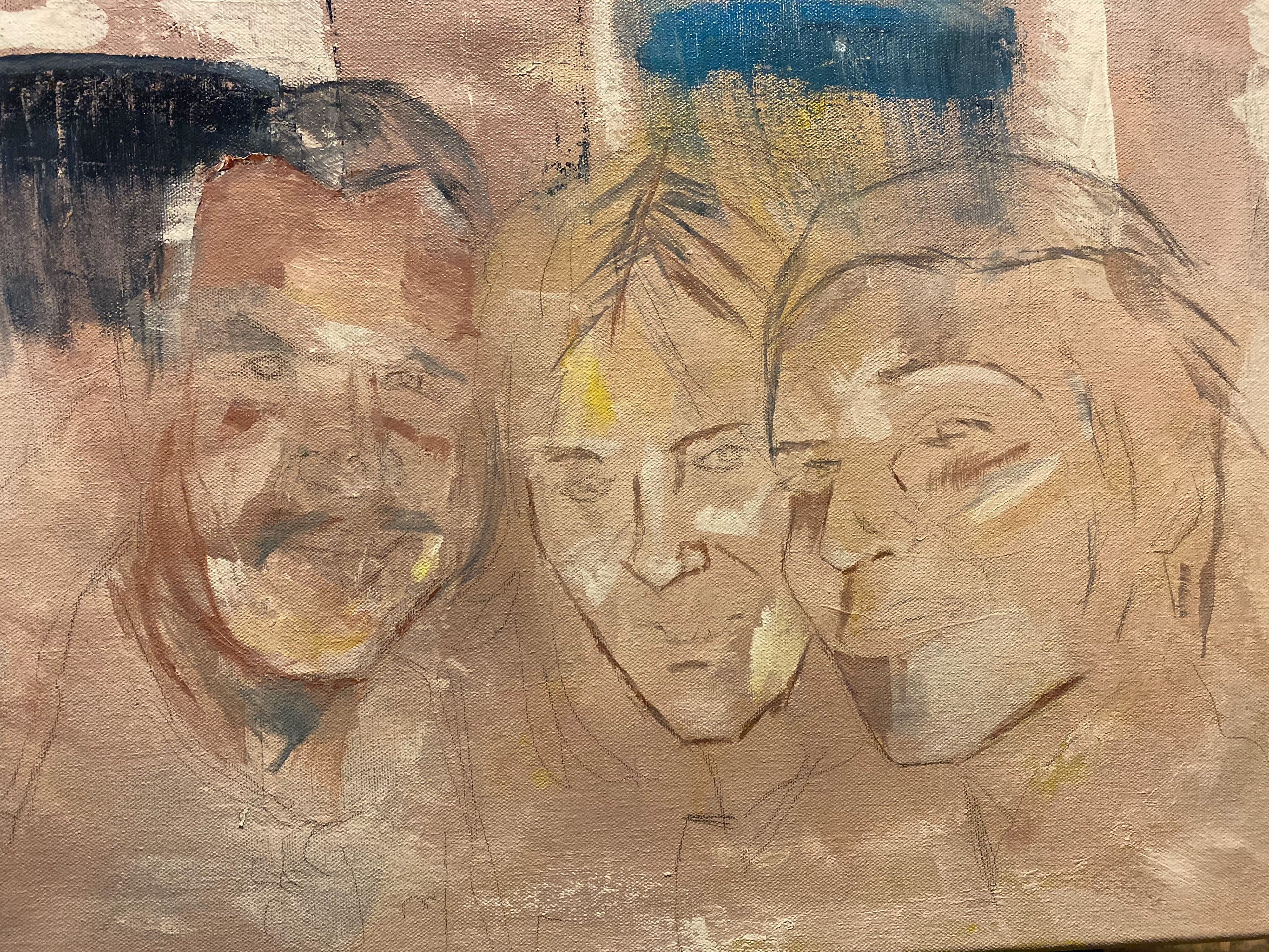 work in progress, commissioned portrait. acrylic on canvas