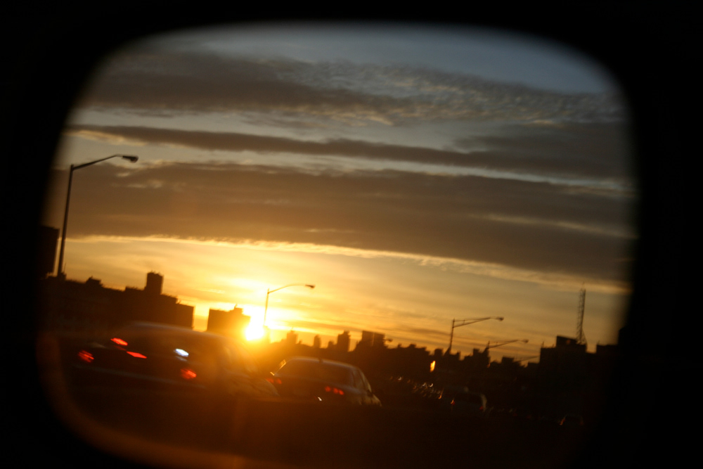 Rearview mirror, Queens, NYC